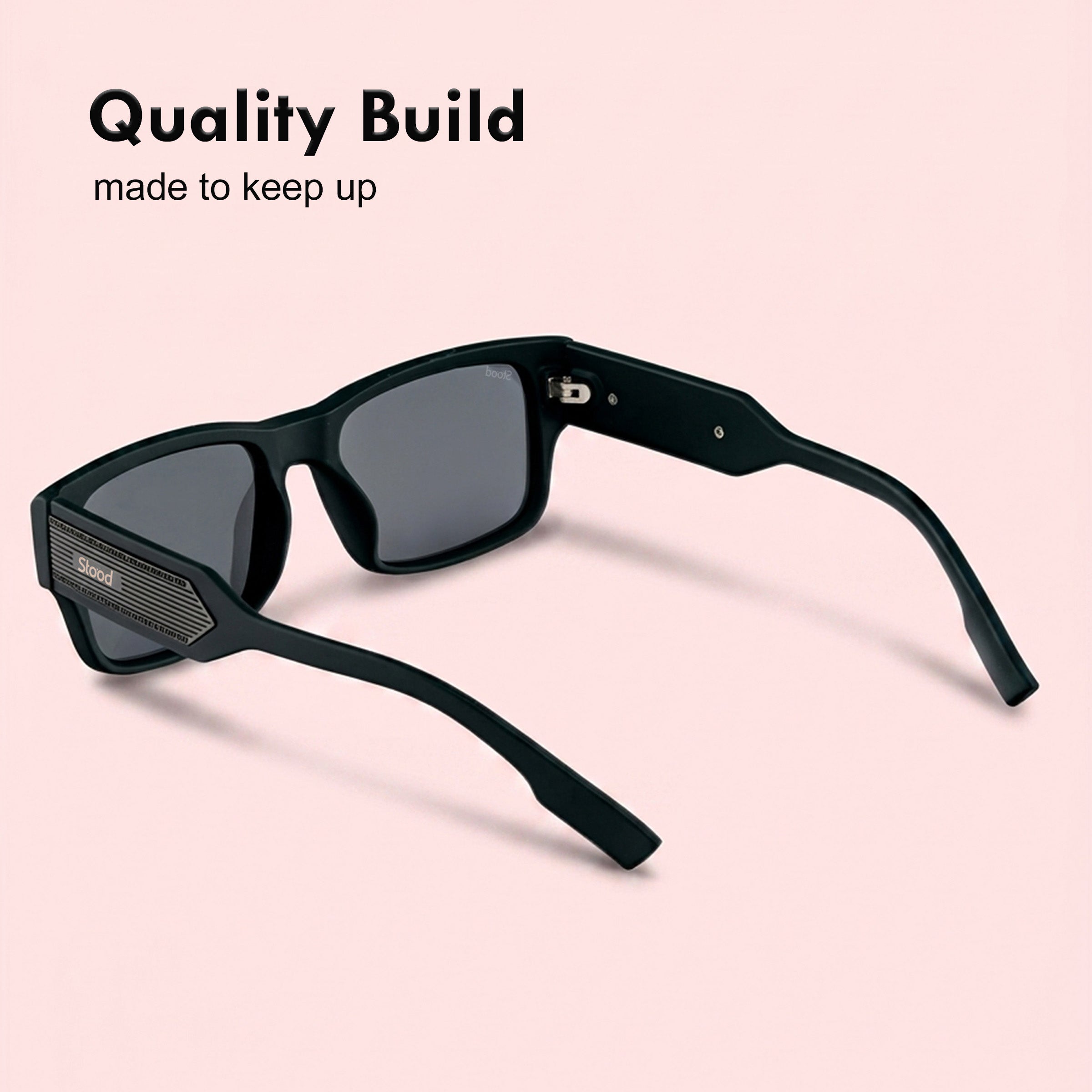 Stood Square Black Polarized UV Protection Sunglasses For Men & Women Stylish – SG-STD0029-C1
