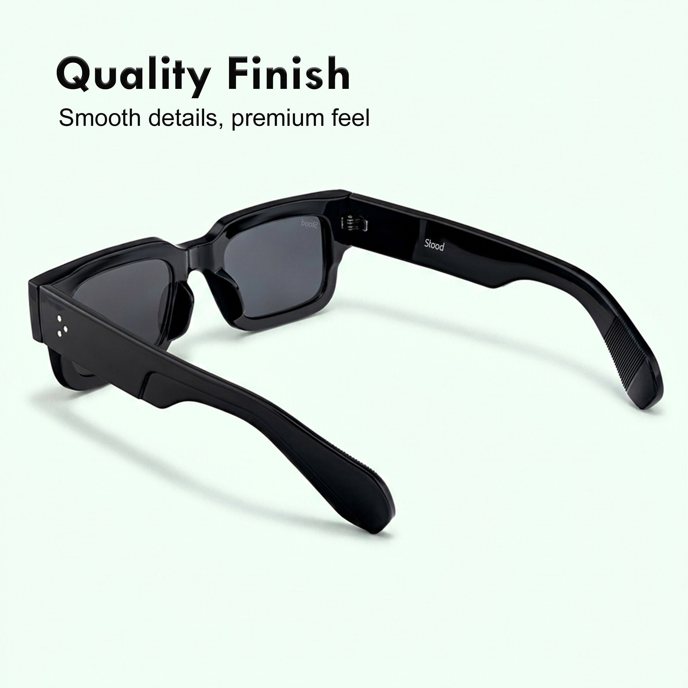 Stood Narrow Square Black UV Protection Sunglasses For Men & Women Stylish – SG-STD0014-C1
