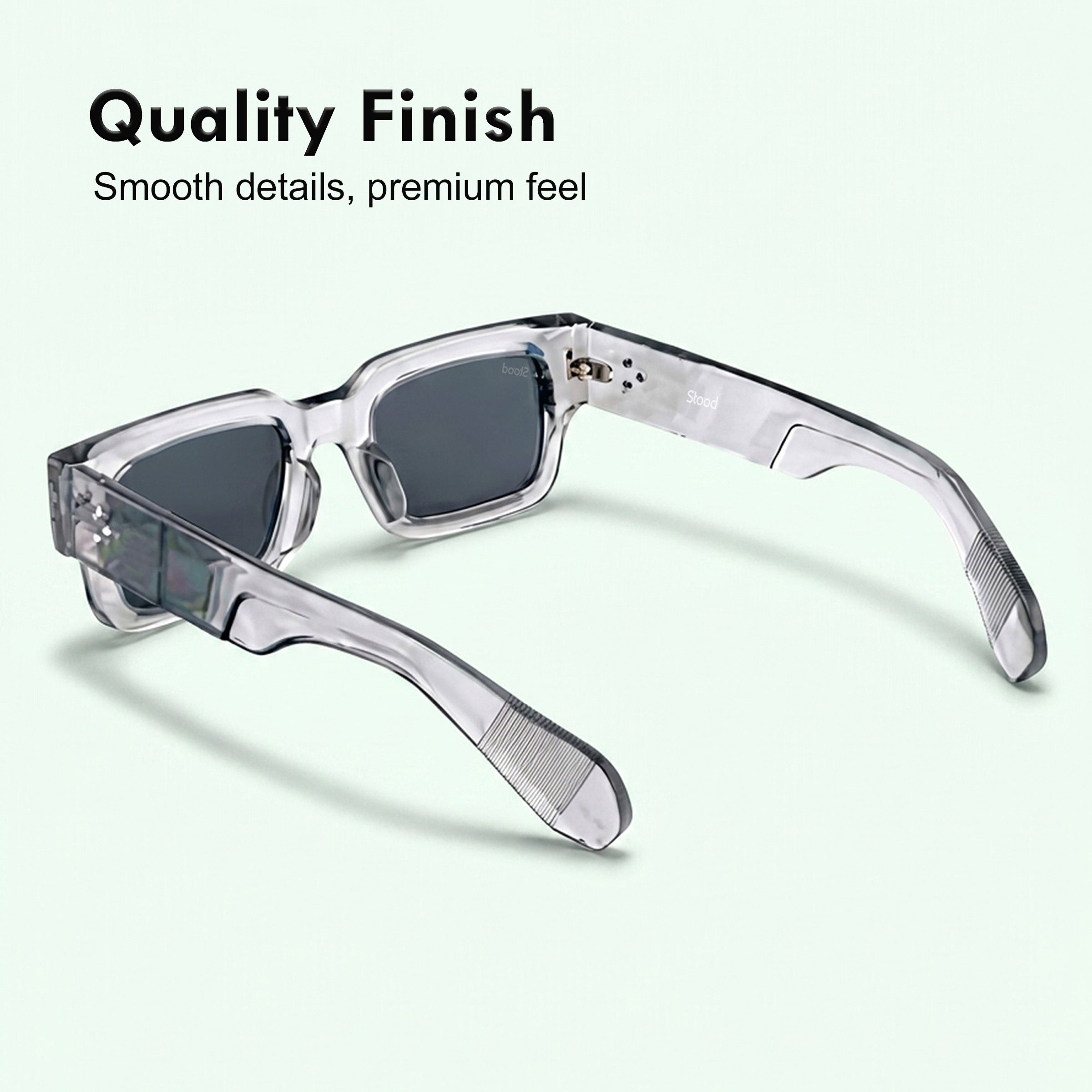 Stood Narrow Square Black UV Protection Chashma For Men & Women New Style – SG-STD0014-C2