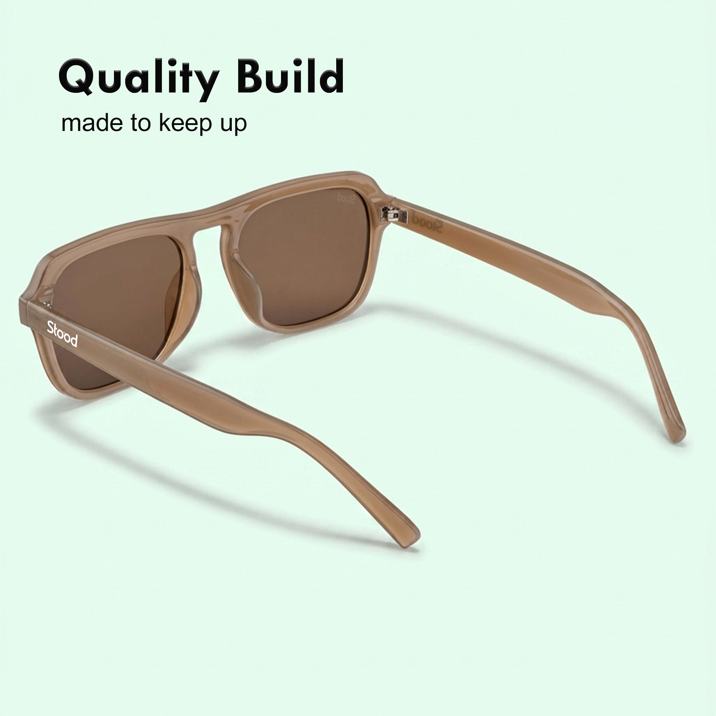 Stood Retro Square Brown UV Protection Goggles For Men & Women Sunglasses – SG-STD0024-C3