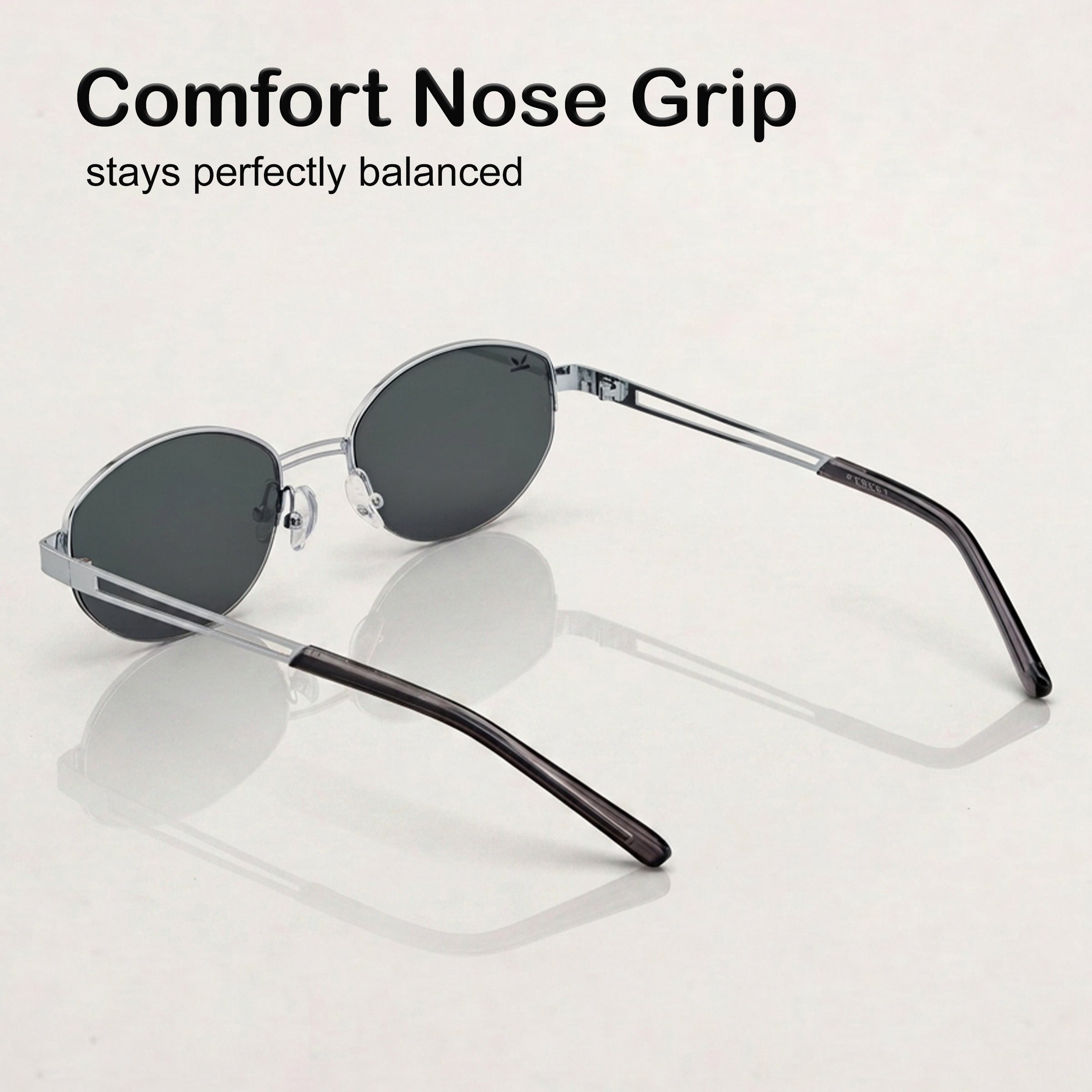 Perkey Oval UV Protection Sunglasses For Men & Women Stylish – PRKY0022-C1