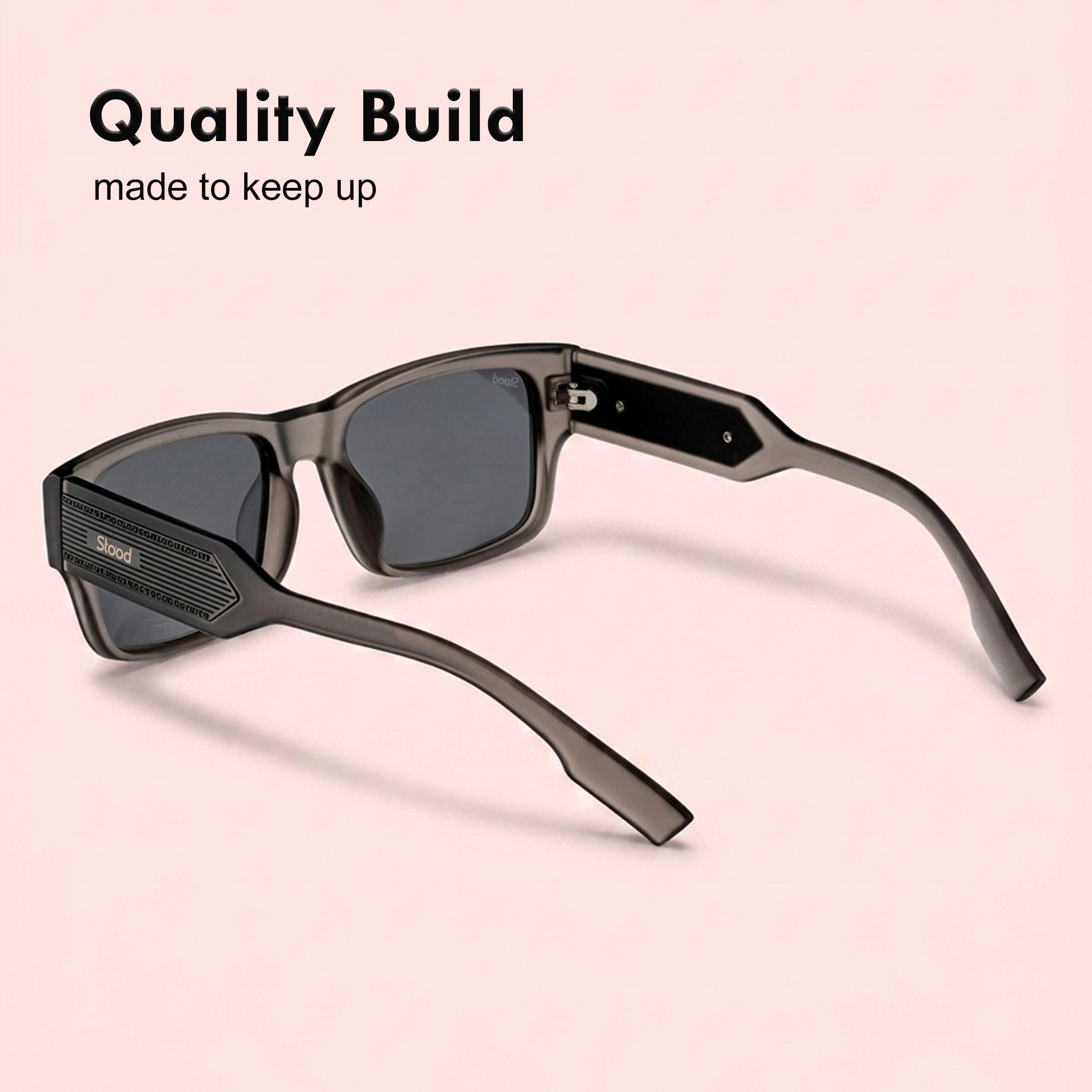 Stood Square Black Polarized UV Protection Chashma For Men & Women New Style – SG-STD0029-C2