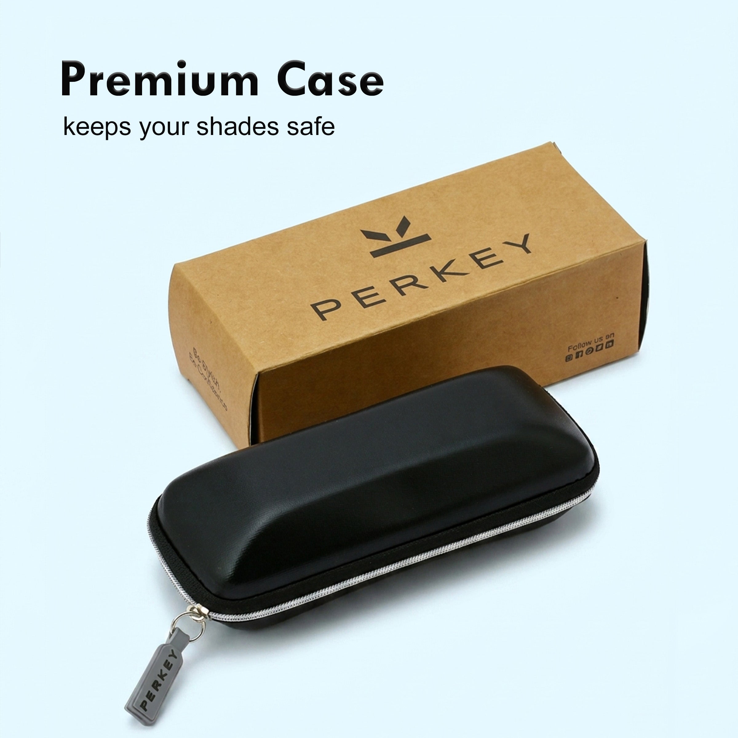 PERKEY UV Protection Retro Square White Sunglasses for Men & Women with Black Lens – PRKY0023-C3