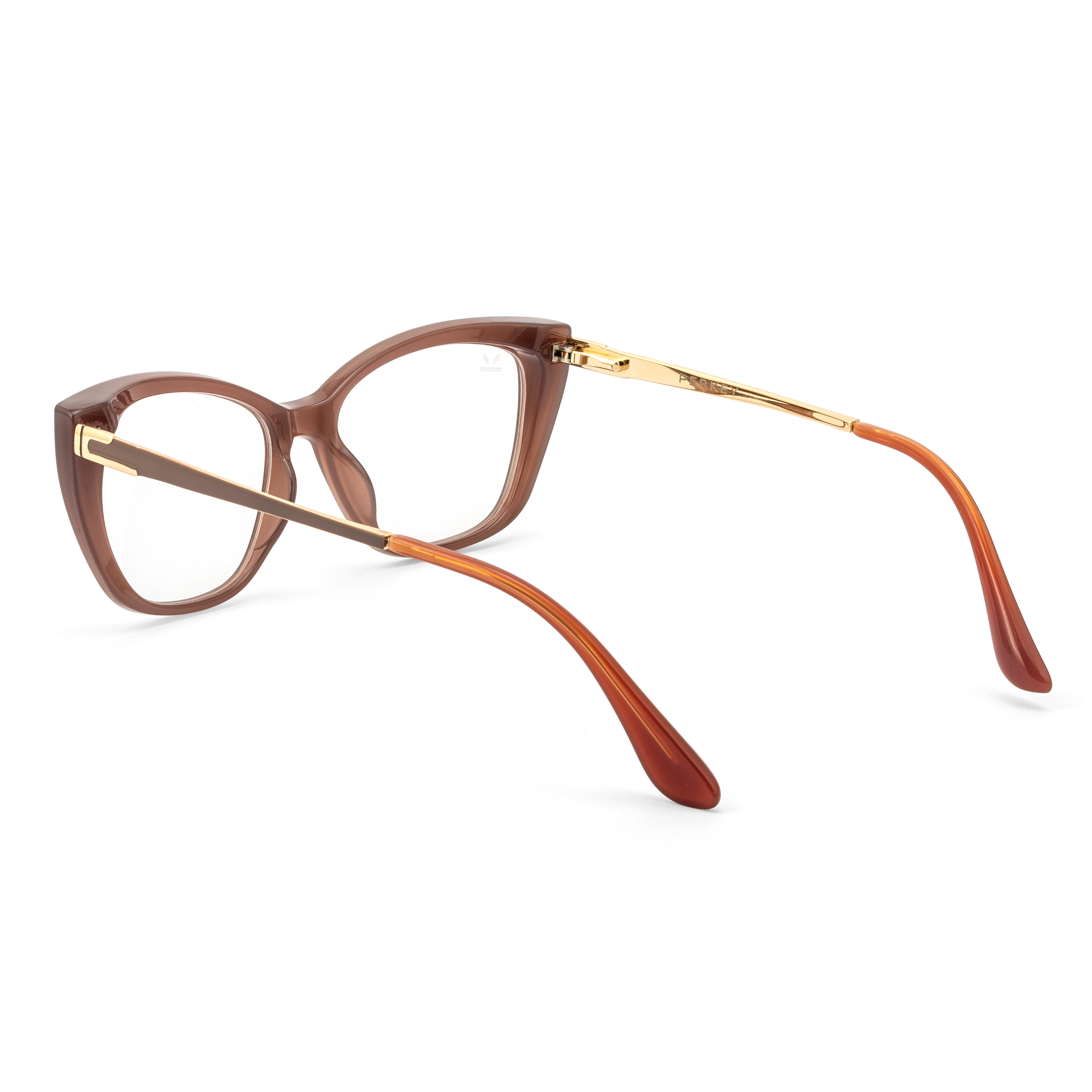 PERKEY Full Rim Soft Cat Eye Glossy Purple Eyeglass Frame For Women - OPTL0024-C3