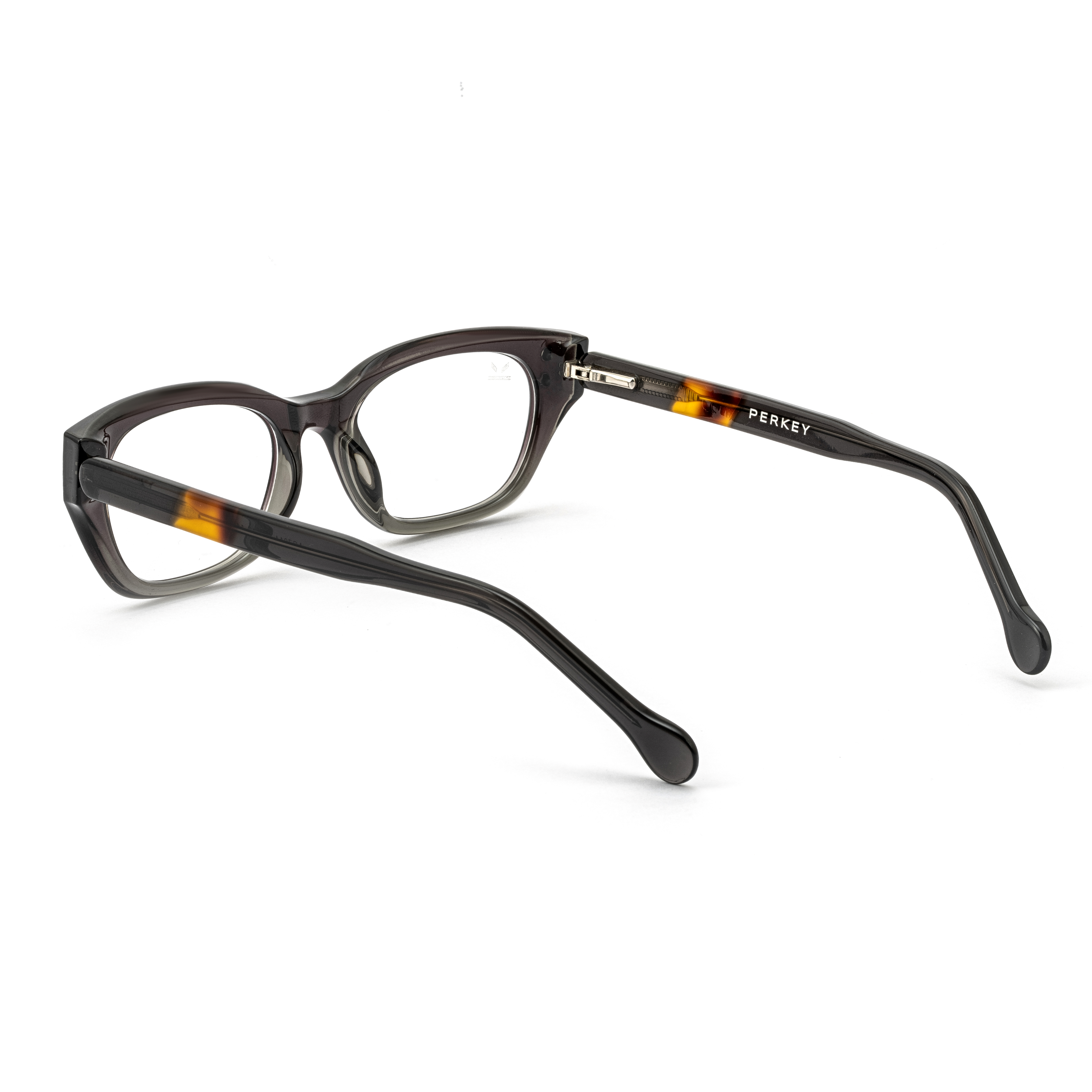 PERKEY Full Rim Soft Square Black Spectacle Frame For Women - OPTL0022-C1