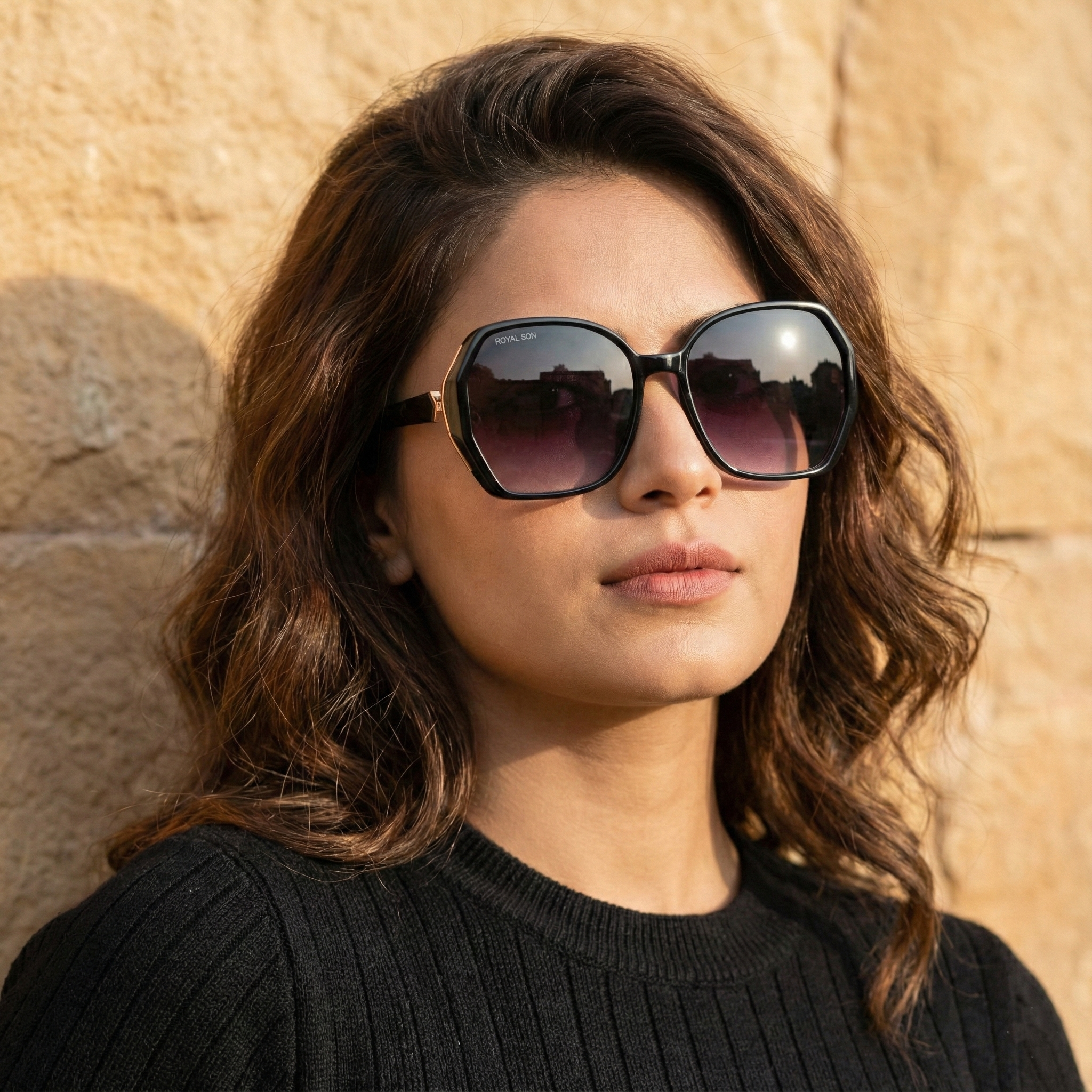 Royal Son Oversized Butterfly UV Protected Women Sunglasses - CHIWM00114-C1