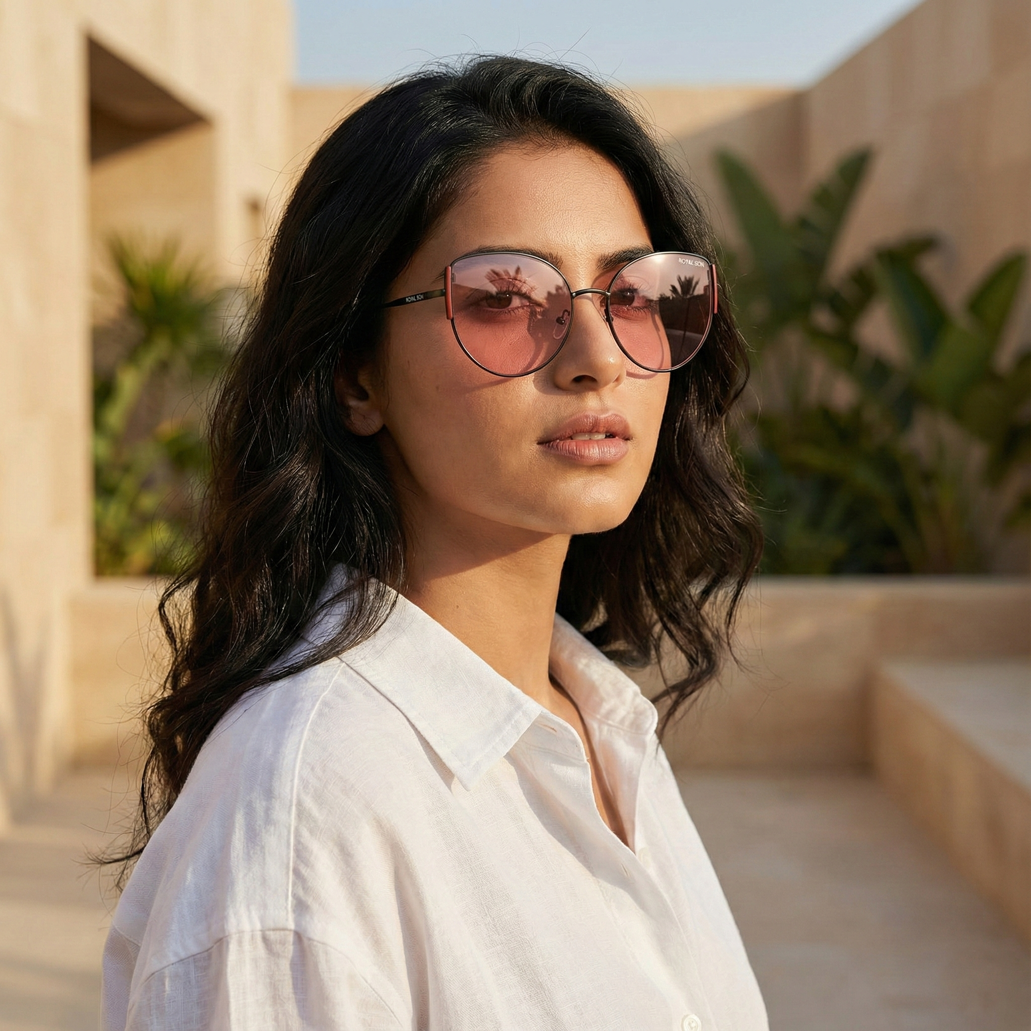 Royal Son Cat-Eye Oversized UV Protected Women Sunglasses - CHI0077