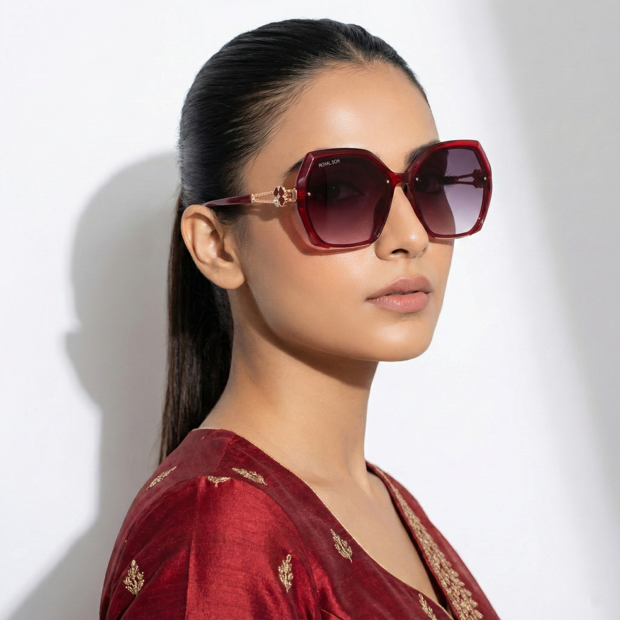 Royal Son Oversized Butterfly UV Protected Women Sunglasses - CHIWM00115-C6