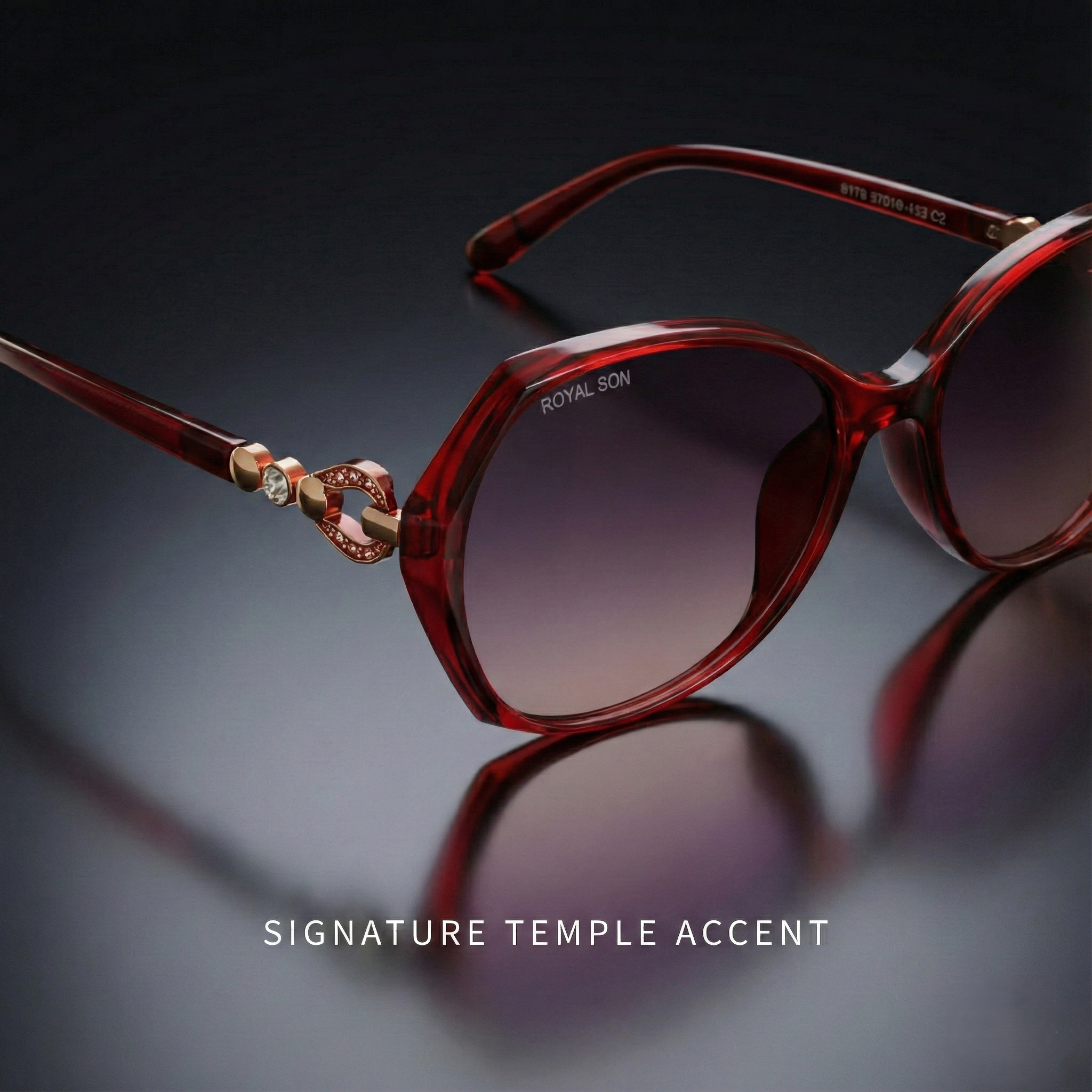 Royal Son Oversized Butterfly UV Protected Women Sunglasses - CHIWM00116-C5