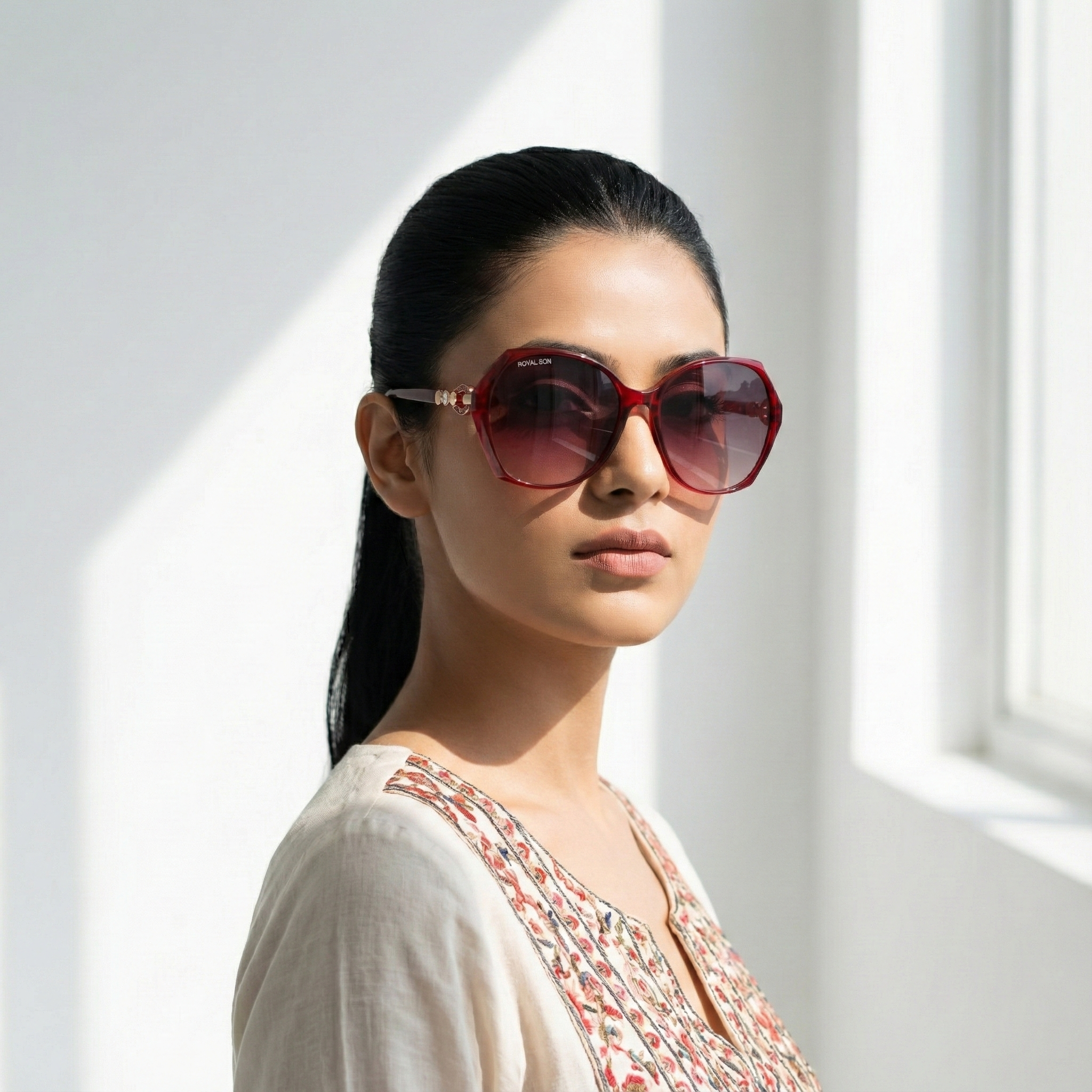 Royal Son Oversized Butterfly UV Protected Women Sunglasses - CHIWM00116-C5