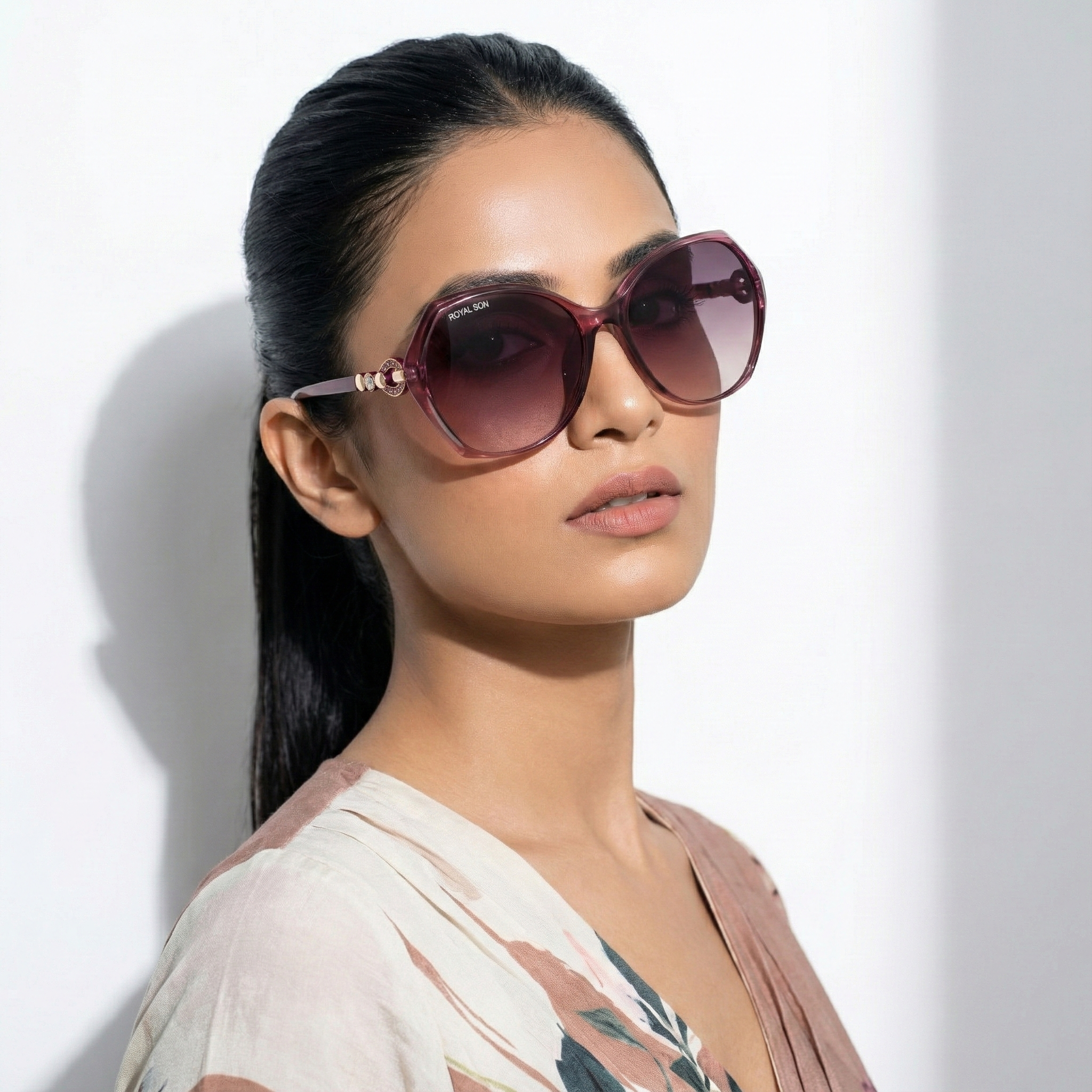 Royal Son Oversized Butterfly UV Protected Women Sunglasses - CHIWM00116-C4