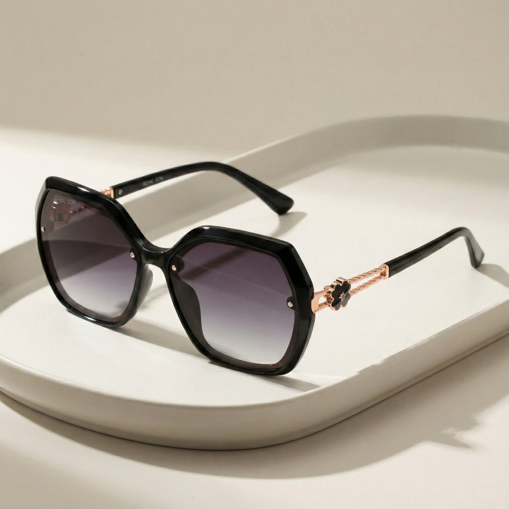 Royal Son Oversized Butterfly UV Protected Women Sunglasses - CHIWM00115-C1