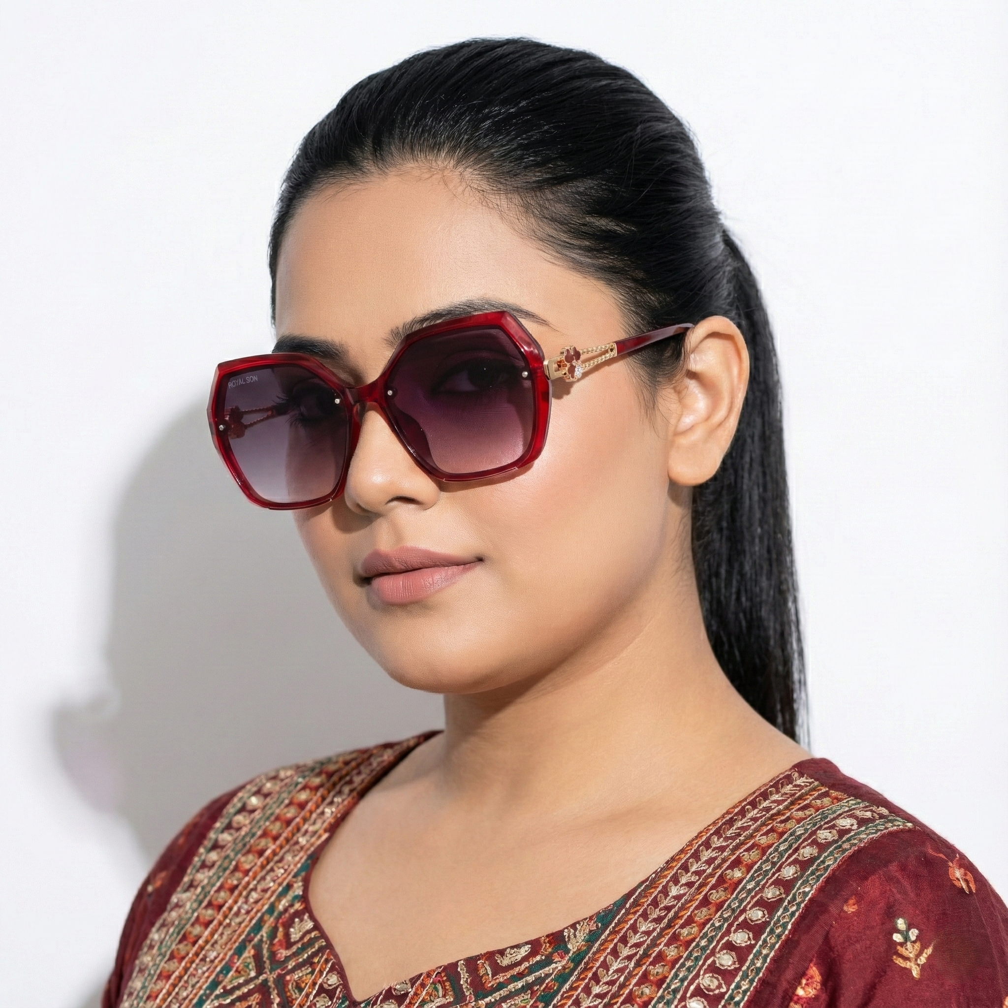 Royal Son Oversized Butterfly UV Protected Women Sunglasses - CHIWM00115-C6