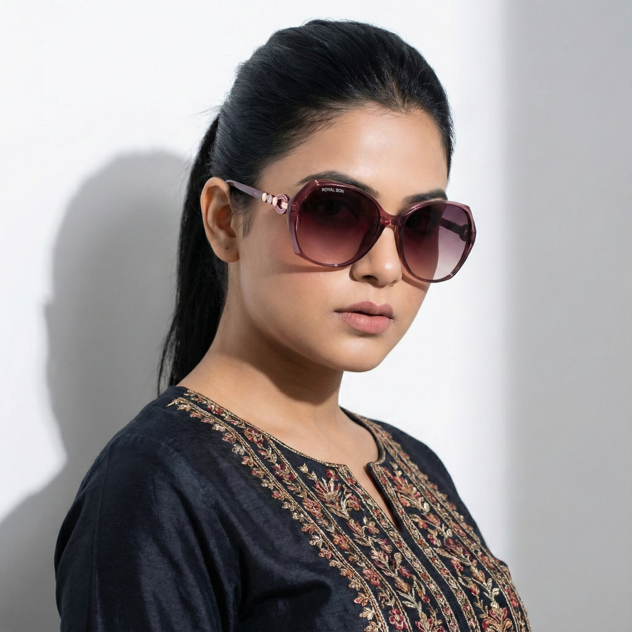 Royal Son Oversized Butterfly UV Protected Women Sunglasses - CHIWM00116-C4