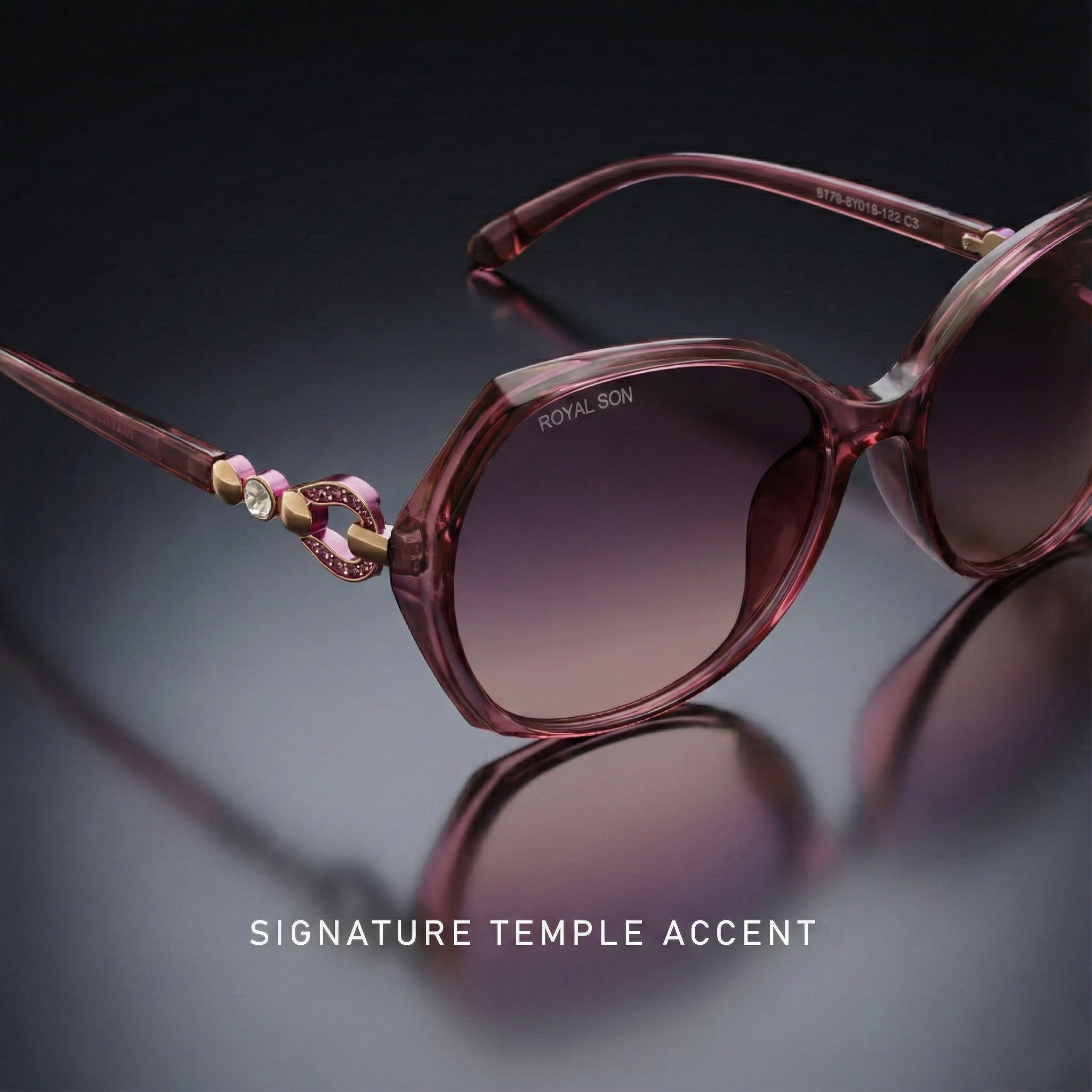 Royal Son Oversized Butterfly UV Protected Women Sunglasses - CHIWM00116-C4