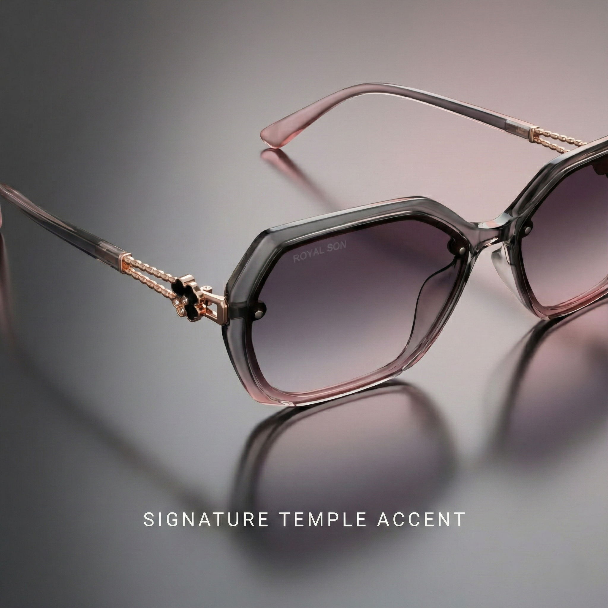 Royal Son Oversized Butterfly UV Protected Women Sunglasses - CHIWM00115-C2