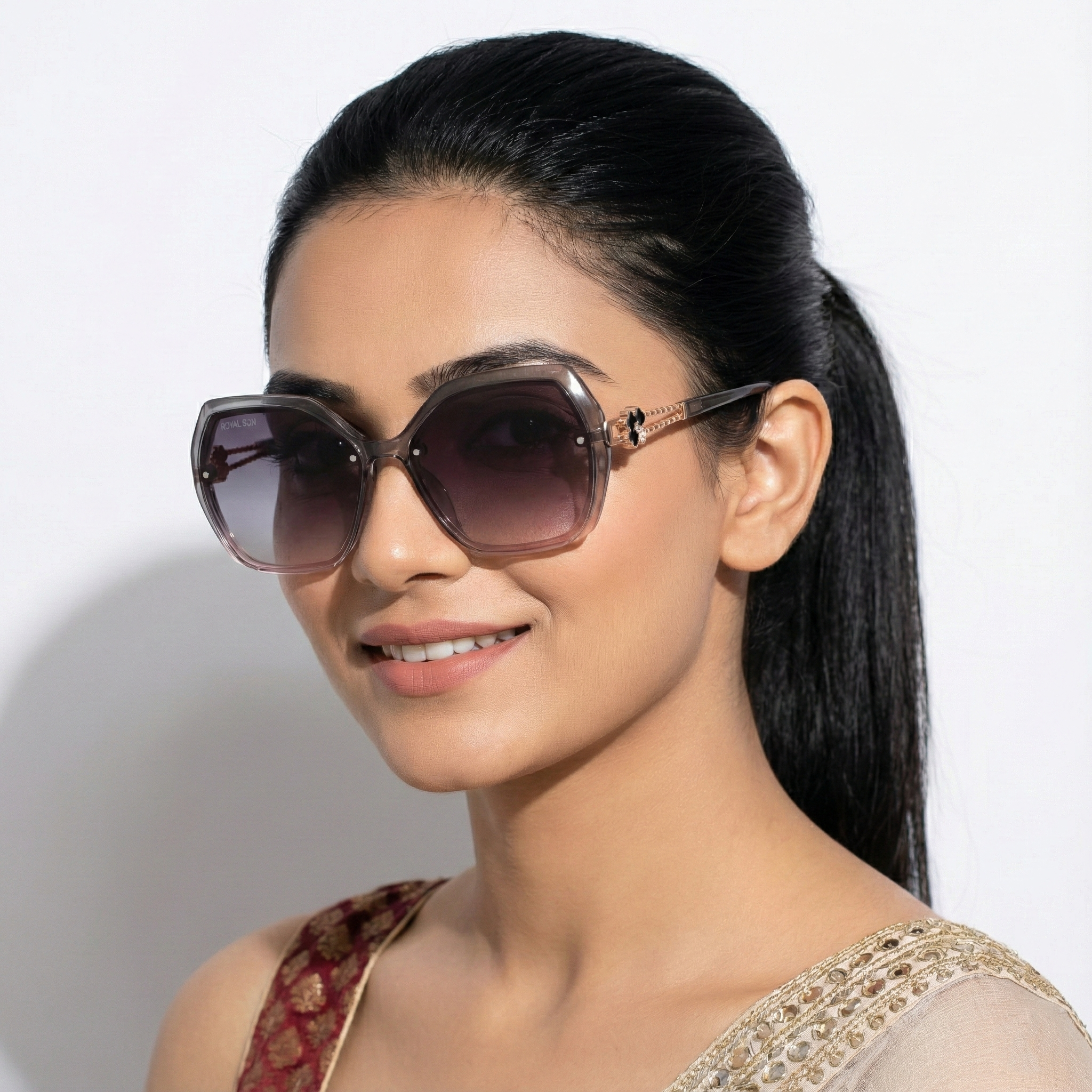 Royal Son Oversized Butterfly UV Protected Women Sunglasses - CHIWM00115-C2