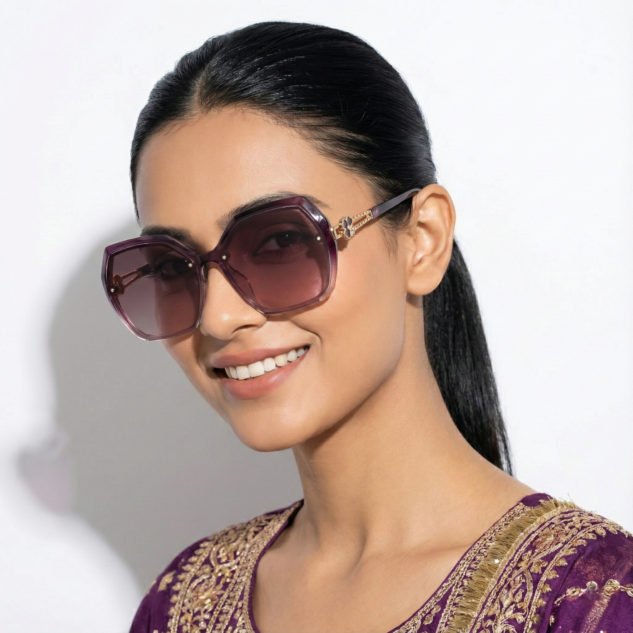 Royal Son Oversized Butterfly UV Protected Women Sunglasses - CHIWM00115-C5