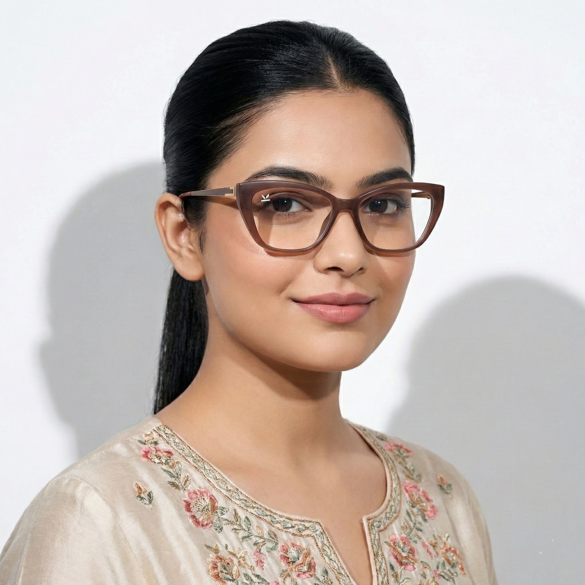 PERKEY Full Rim Soft Cat Eye Glossy Purple Eyeglass Frame For Women - OPTL0024-C3