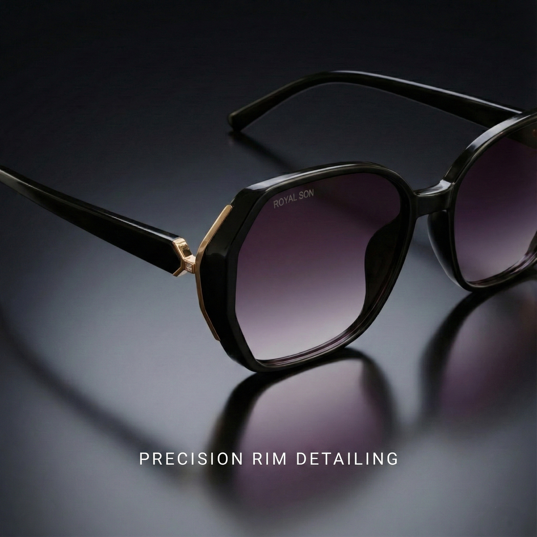 Royal Son Oversized Butterfly UV Protected Women Sunglasses - CHIWM00114-C1