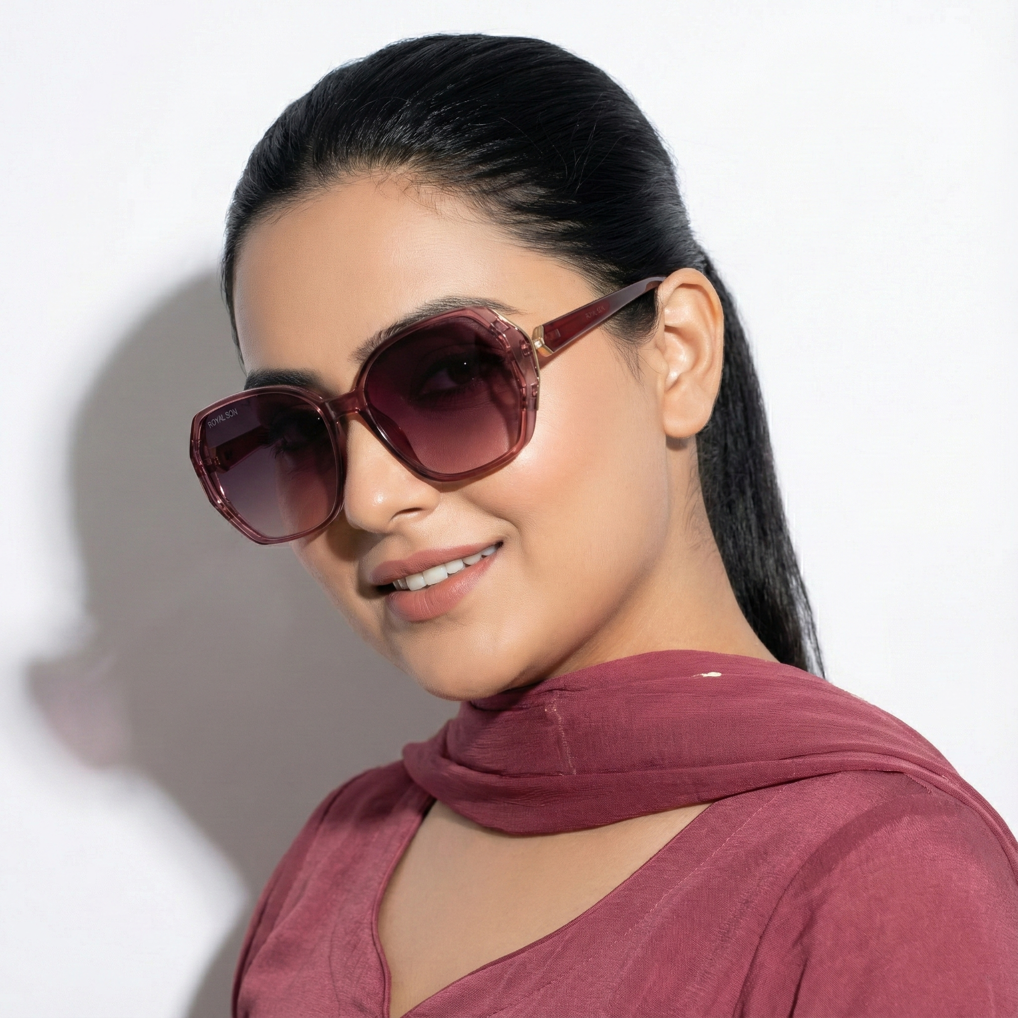 Royal Son Oversized Butterfly UV Protected Women Sunglasses - CHIWM00114-C4