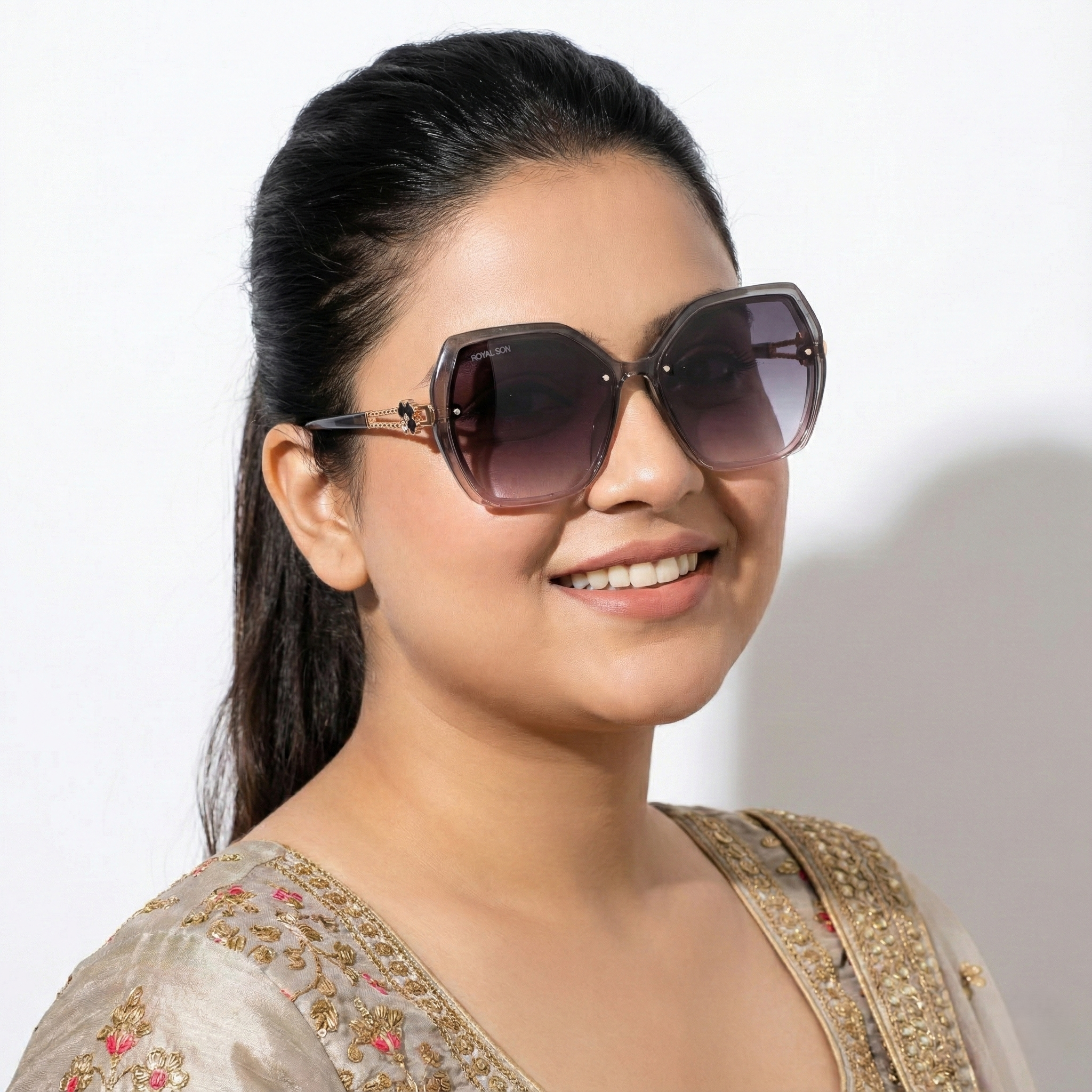 Royal Son Oversized Butterfly UV Protected Women Sunglasses - CHIWM00115-C2