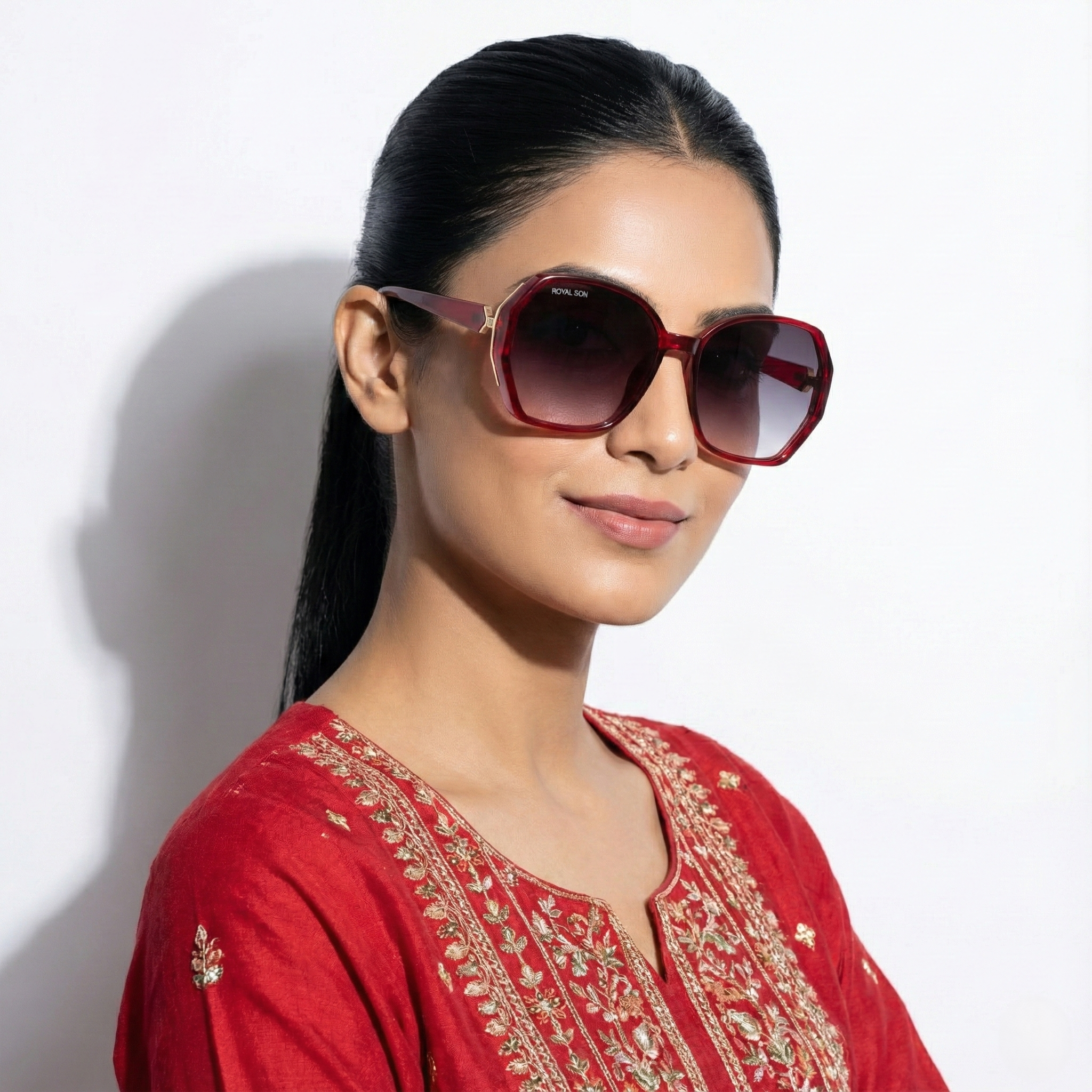 Royal Son Oversized Butterfly UV Protected Women Sunglasses - CHIWM00114-C5