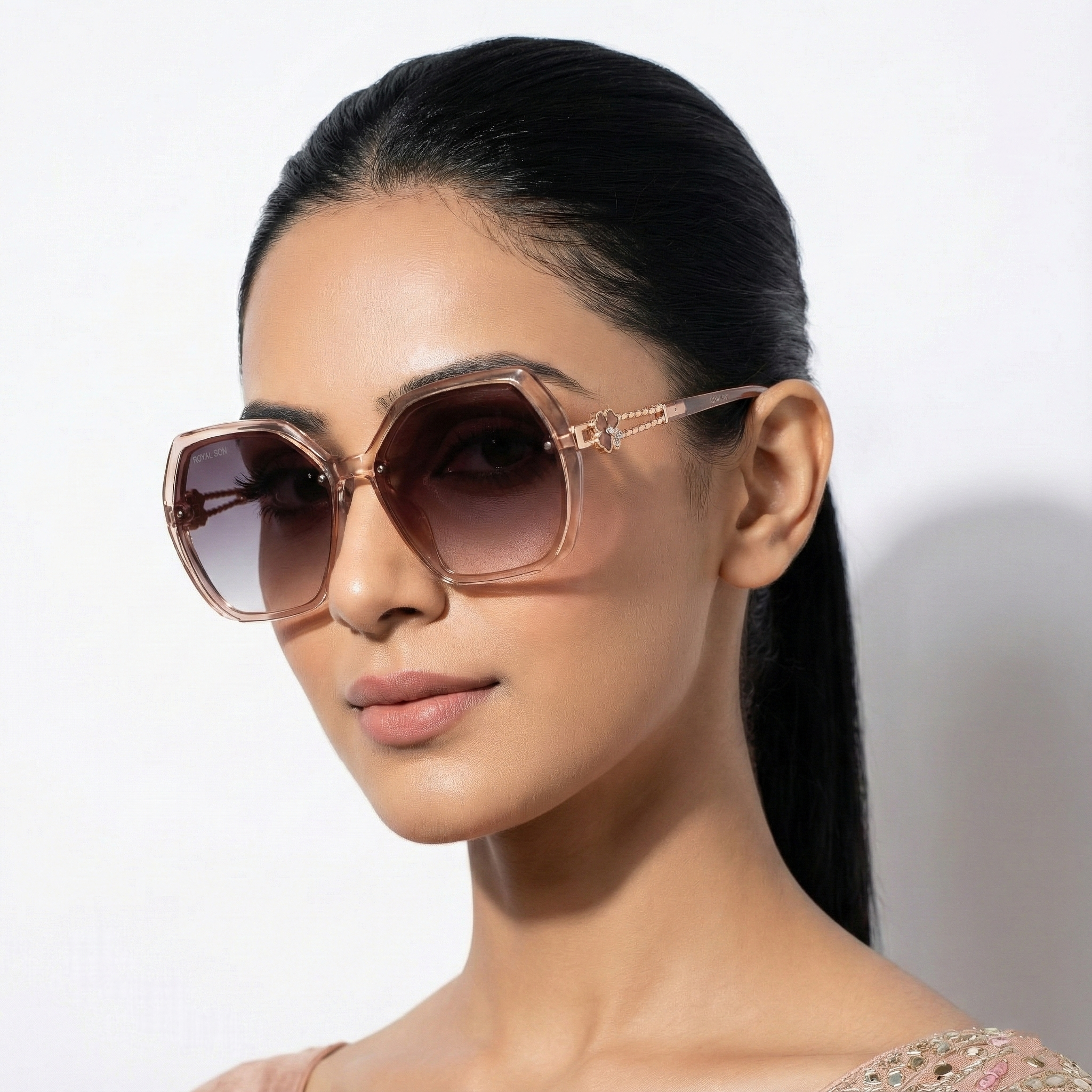 Royal Son Oversized Butterfly UV Protected Women Sunglasses - CHIWM00115-C4