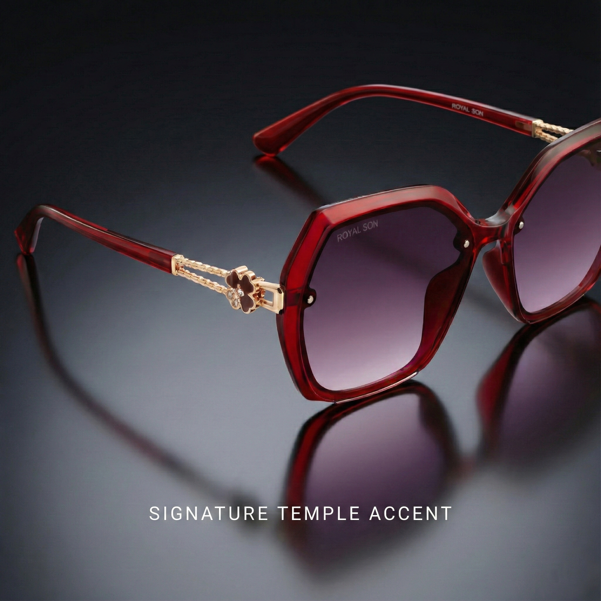 Royal Son Oversized Butterfly UV Protected Women Sunglasses - CHIWM00115-C6