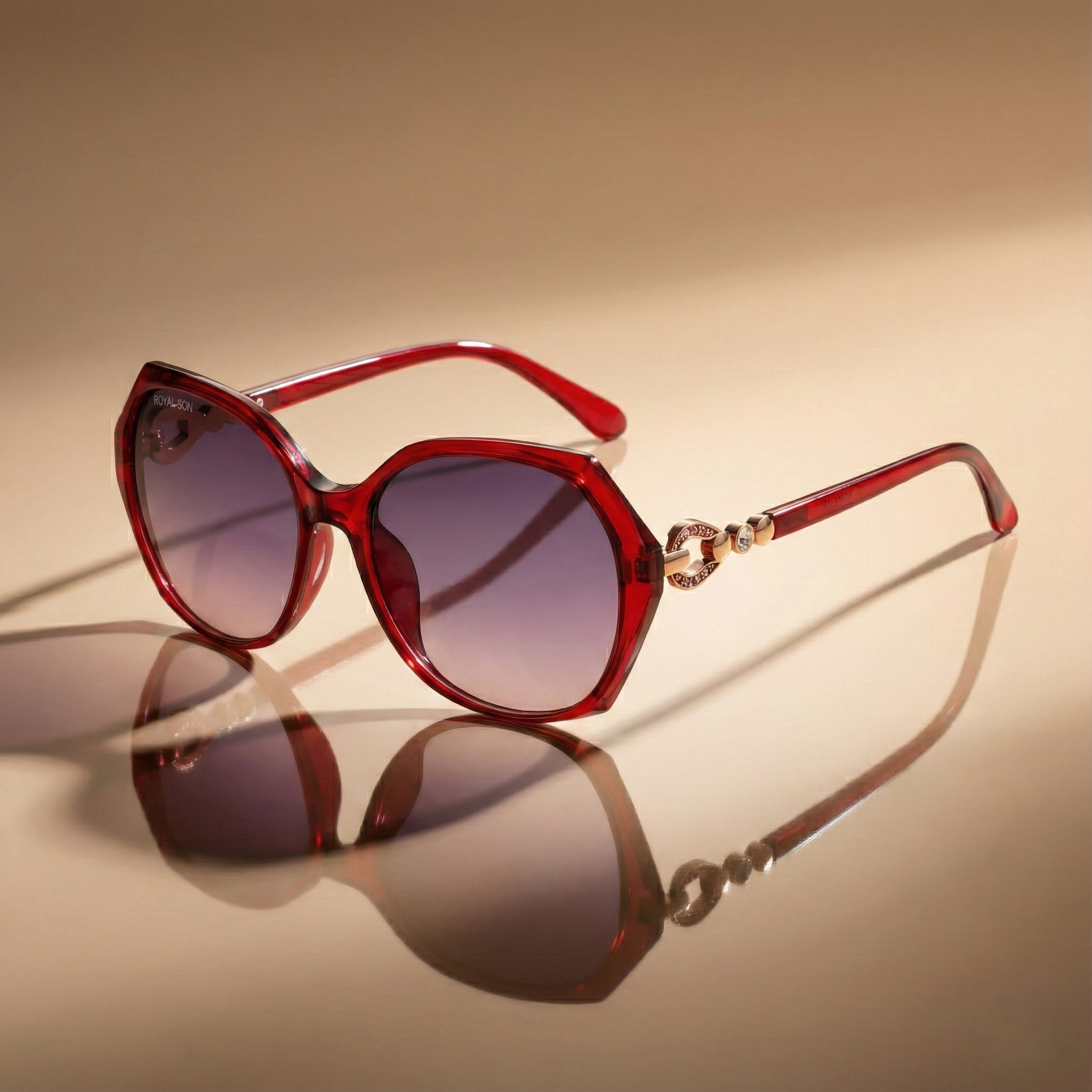 Royal Son Oversized Butterfly UV Protected Women Sunglasses - CHIWM00116-C5