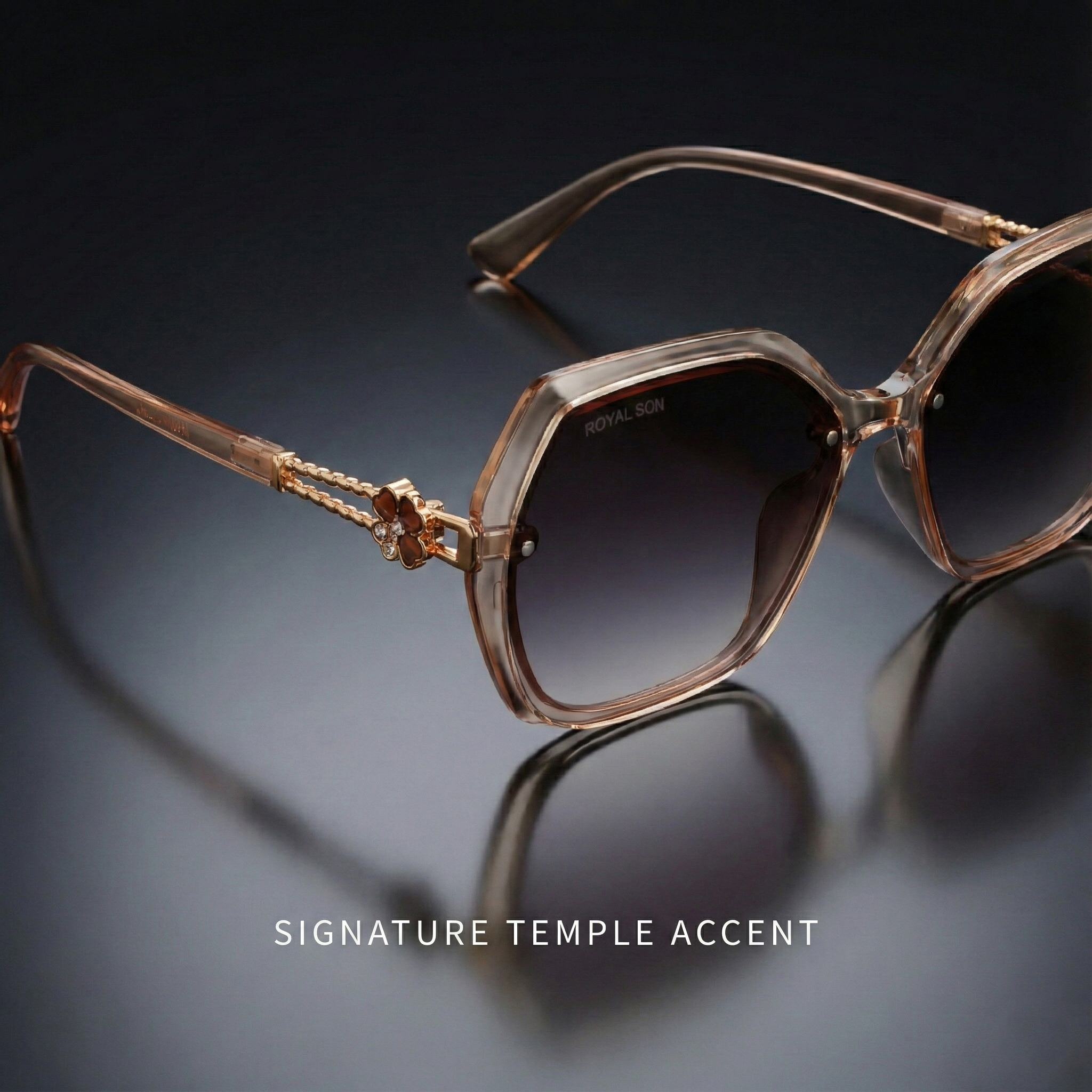Royal Son Oversized Butterfly UV Protected Women Sunglasses - CHIWM00115-C4