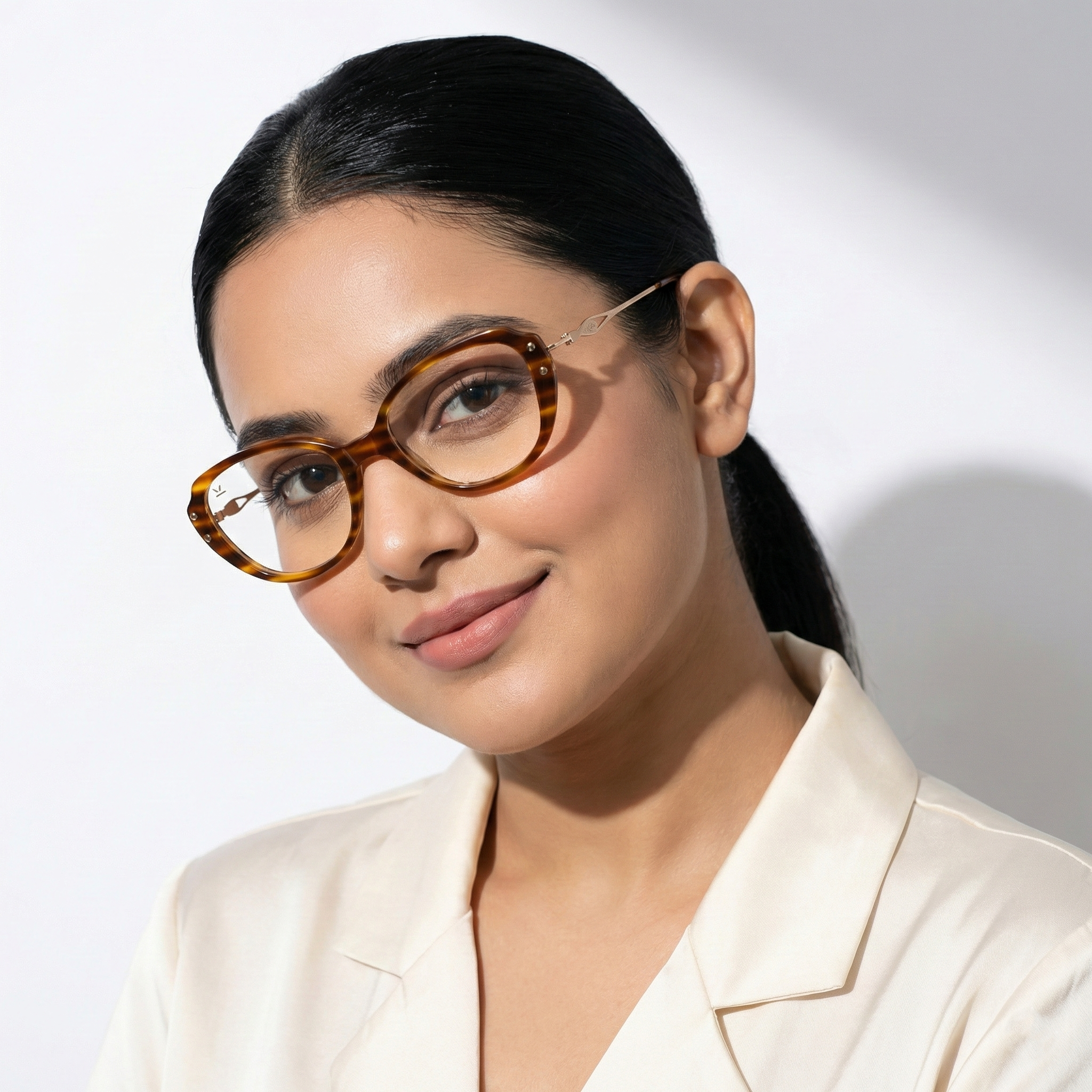 PERKEY Full Rim Oval Glossy Small Spectacles For Women - OPTL0025-C3