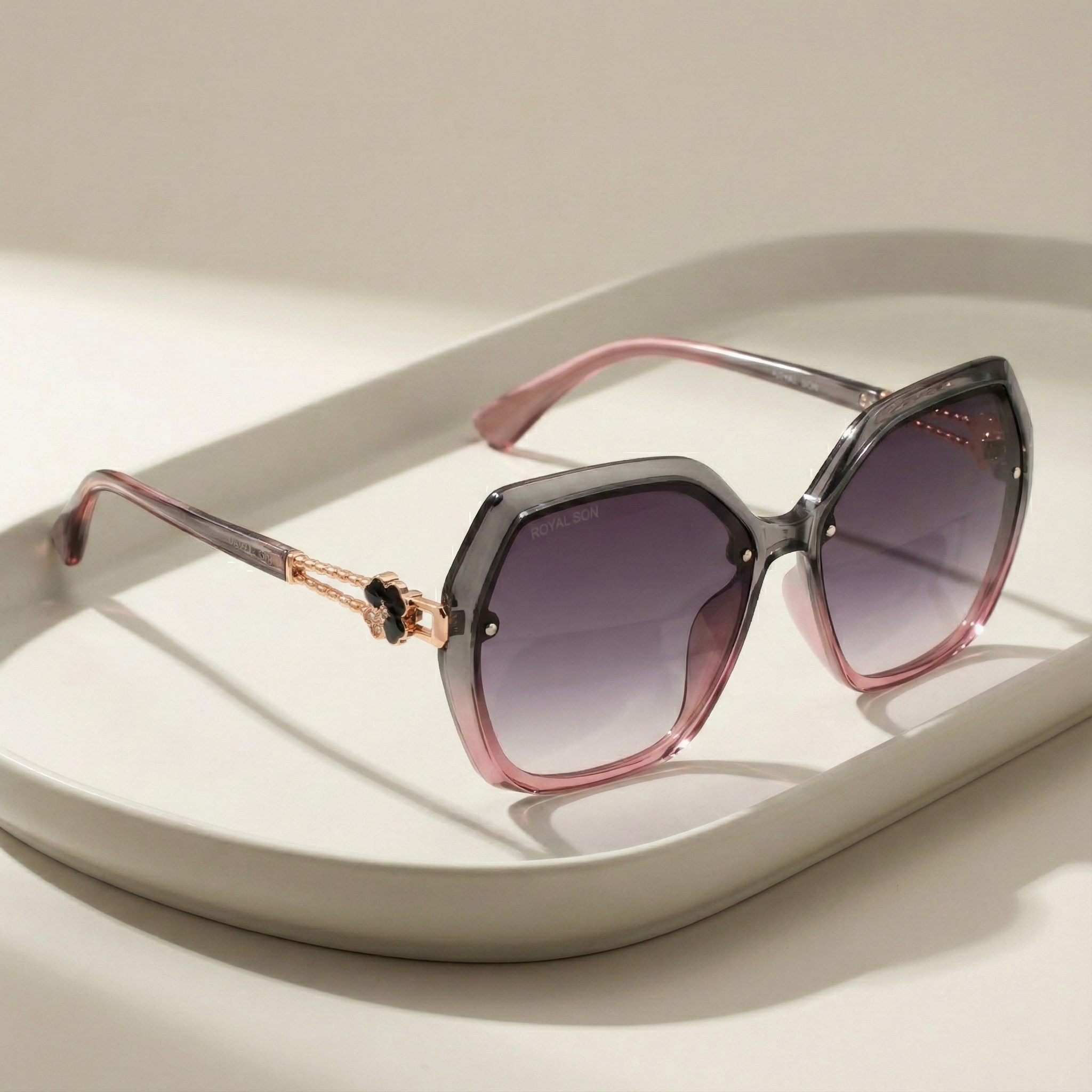 Royal Son Oversized Butterfly UV Protected Women Sunglasses - CHIWM00115-C2