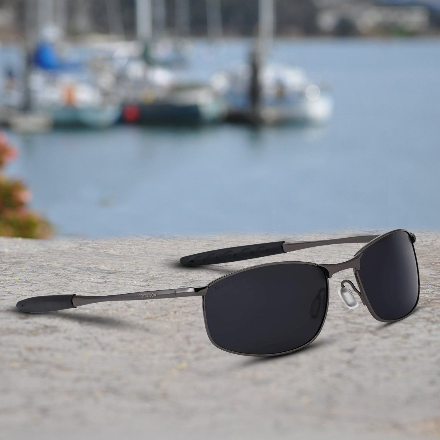 Royal Son Wrap-Around Polarized Men Sunglasses - CHI0083-C2