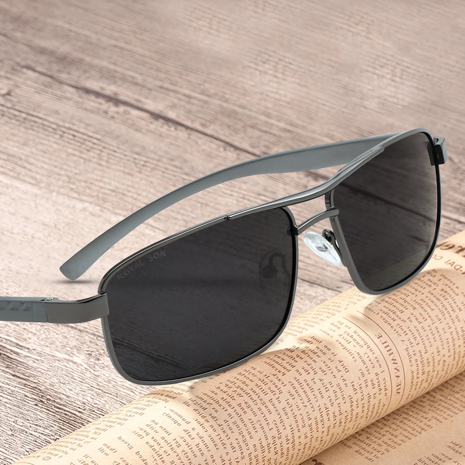Royal Son Rectangular Polarized Men Sunglasses - CHI0085-C2