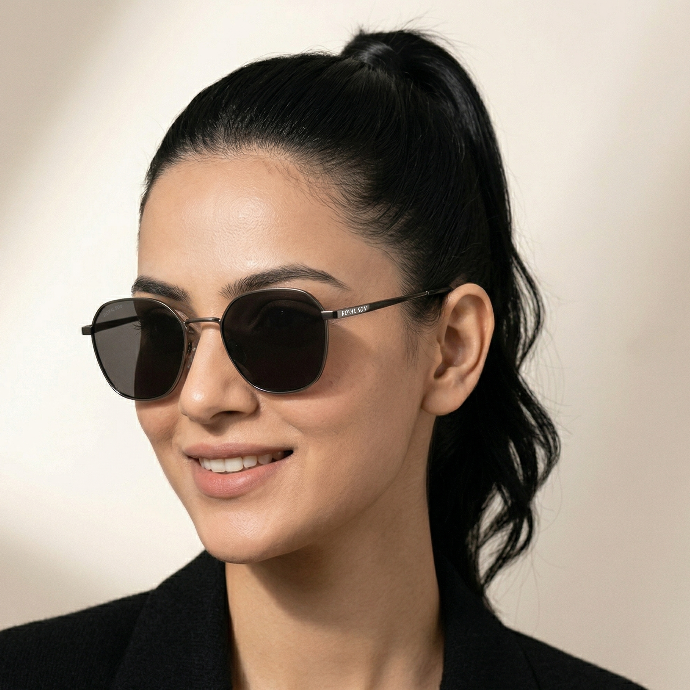 ROYAL SON Stylish Square Polarized Sunglasses with UV Protection For Men and Women - SG-RS6060-C1
