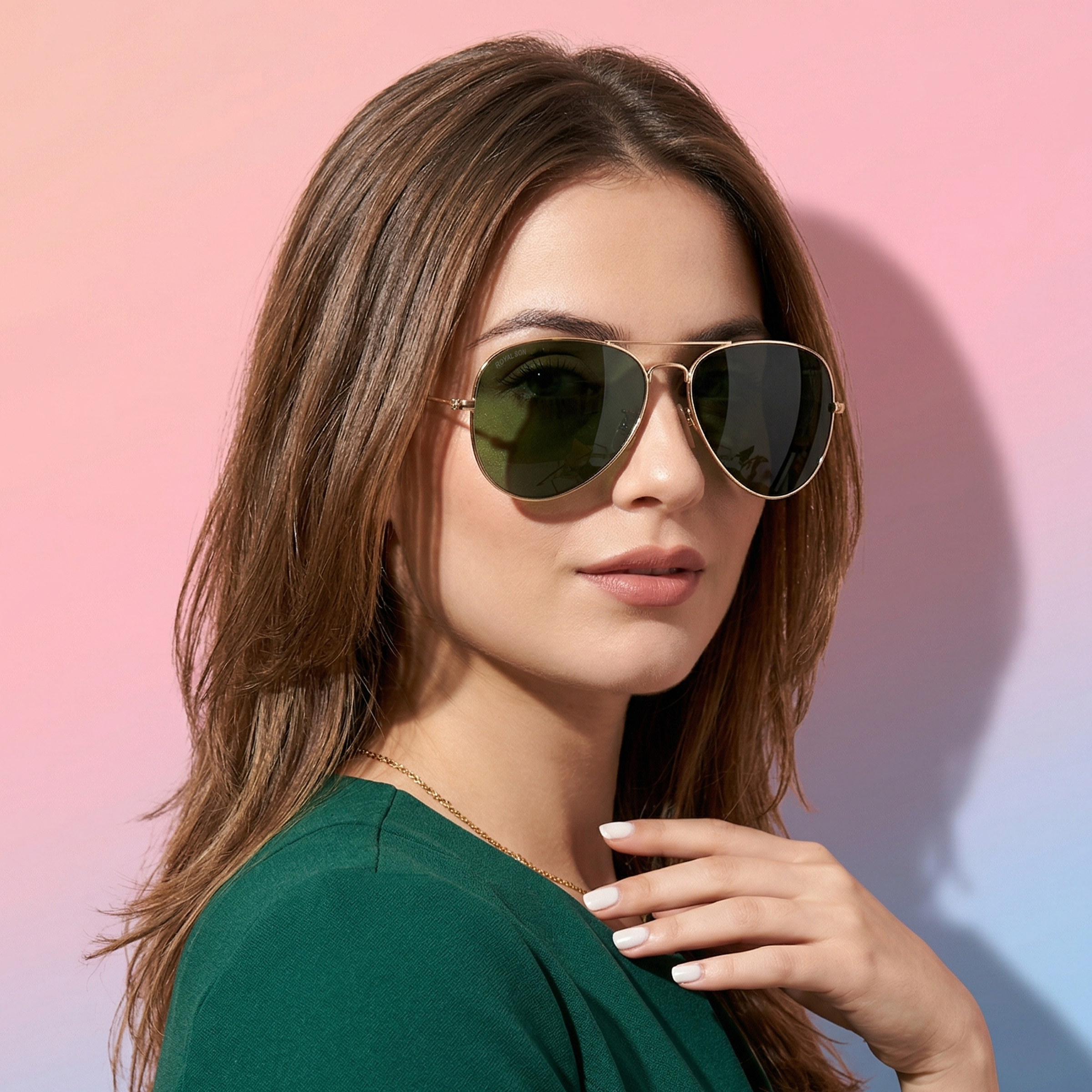 Royal Son Trendy UV Protection Sunglasses for Men & Women - SG-RS7070-C4