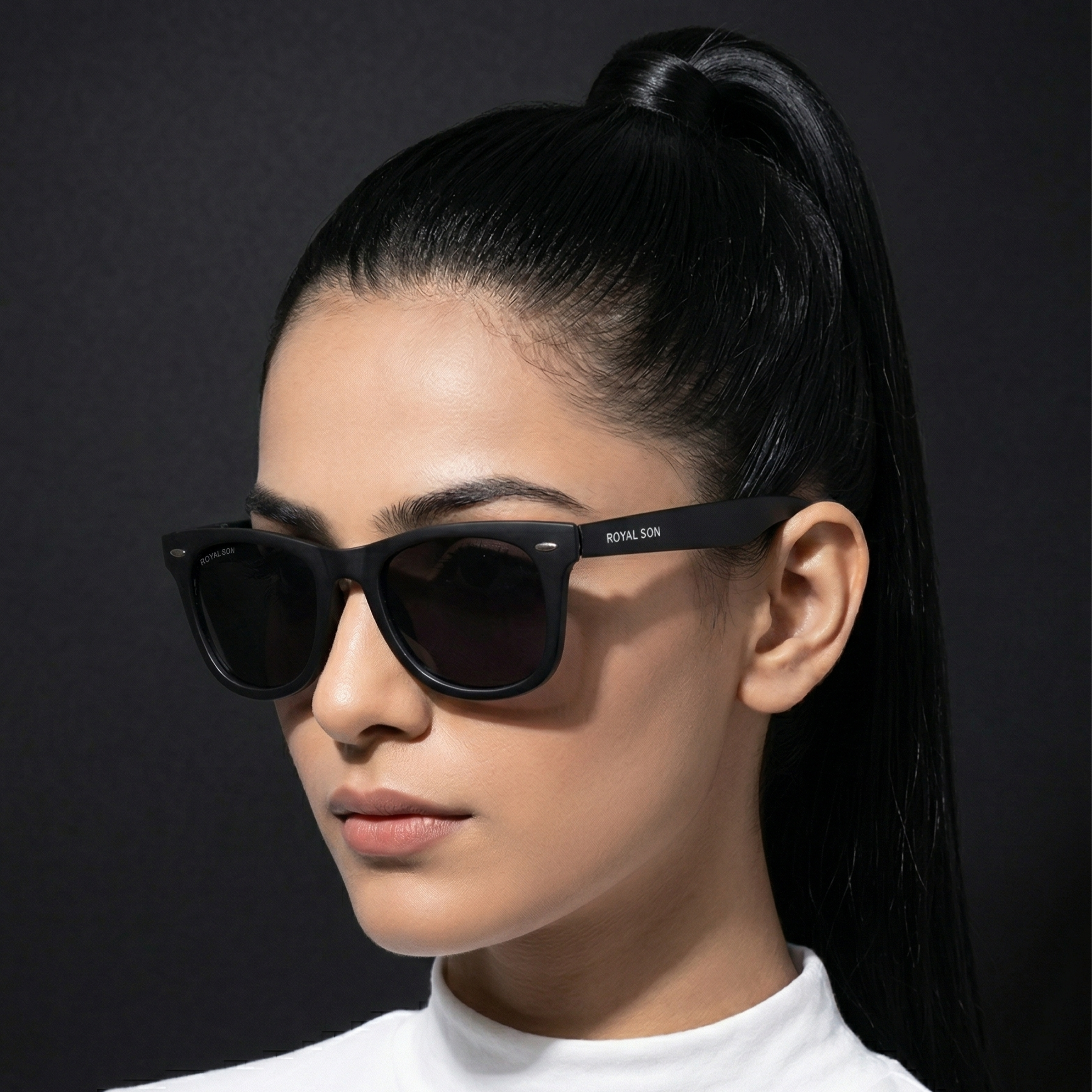 ROYAL SON Black Polarized Sunglasses for Men Women - SG-RS3030-C1