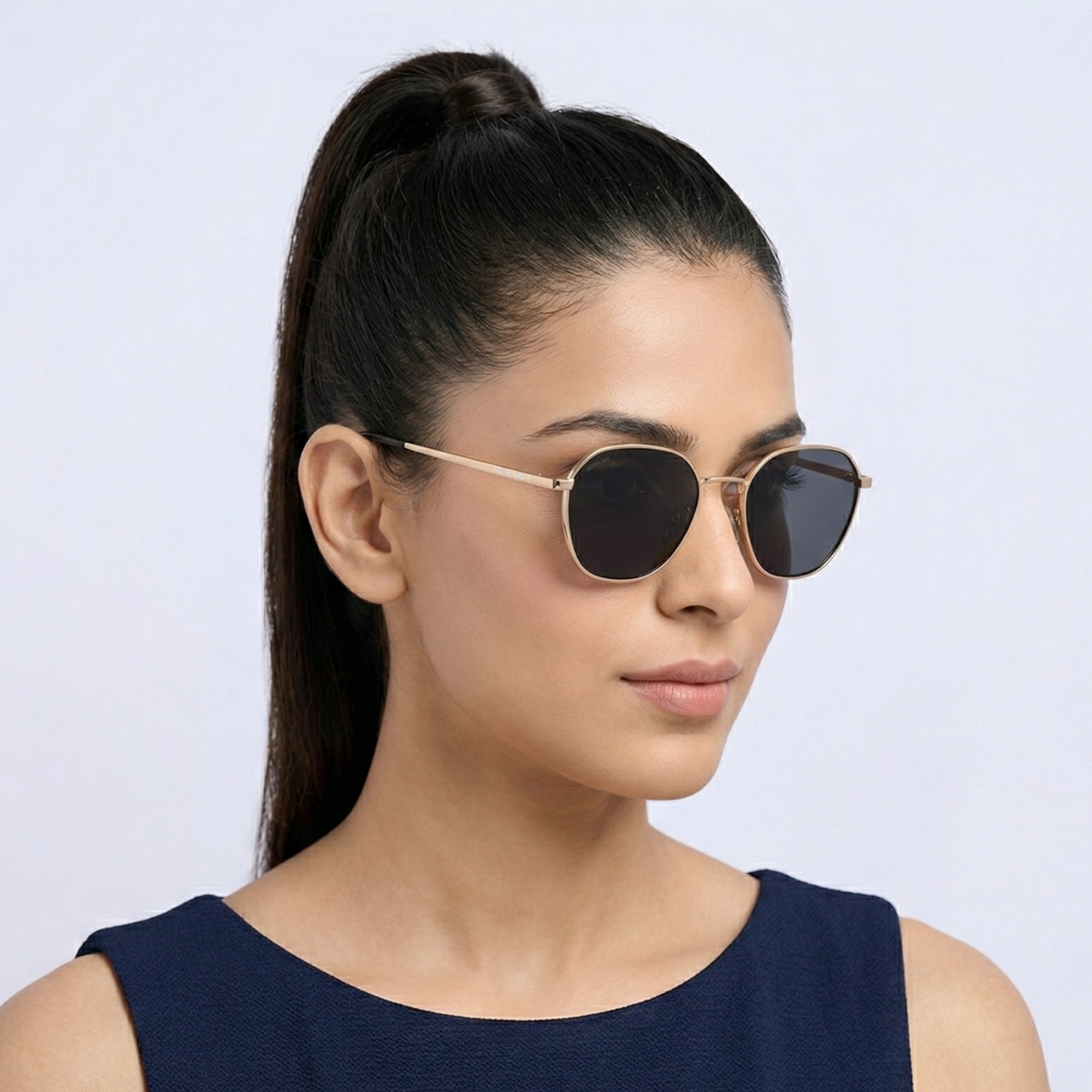 ROYAL SON Full Rim Square Polarized Sunglasses with UV Protection For Men and Women - SG-RS6060-C3