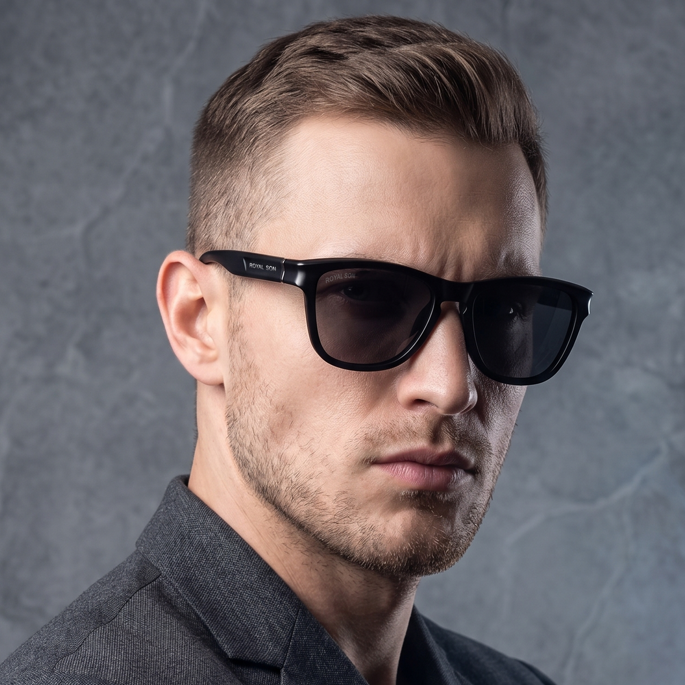 ROYAL SON Black Polarized Sunglasses for Men Women - SG-RS2020-C1