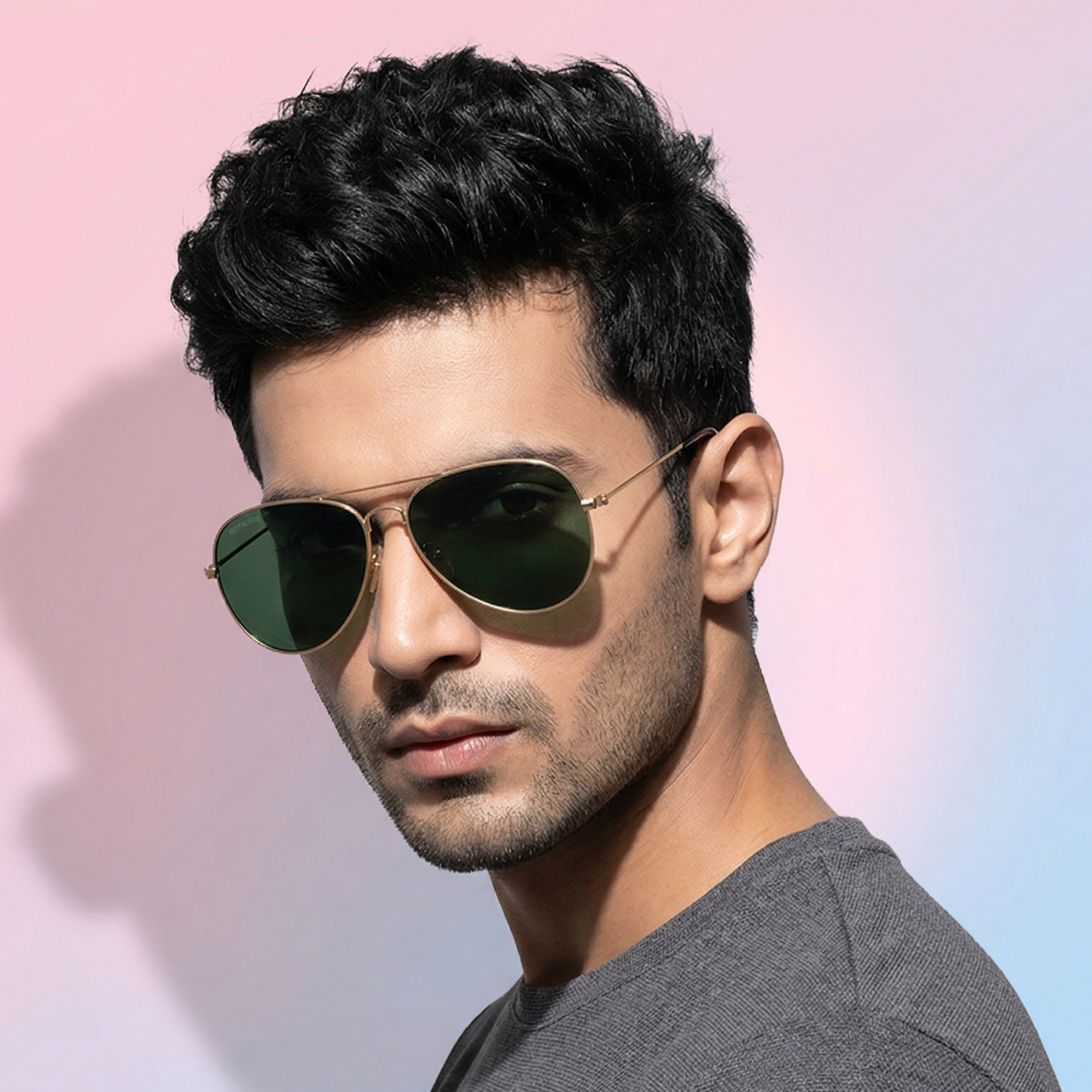 Royal Son Trendy UV Protection Sunglasses for Men & Women - SG-RS7070-C4