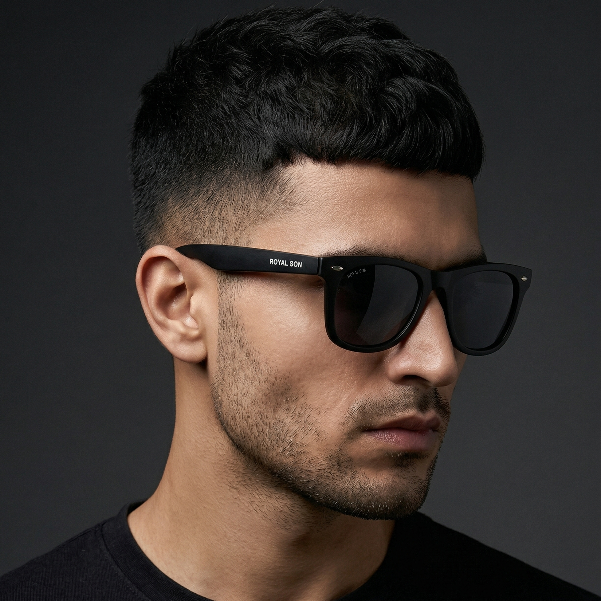 ROYAL SON Black Polarized Sunglasses for Men Women - SG-RS3030-C1