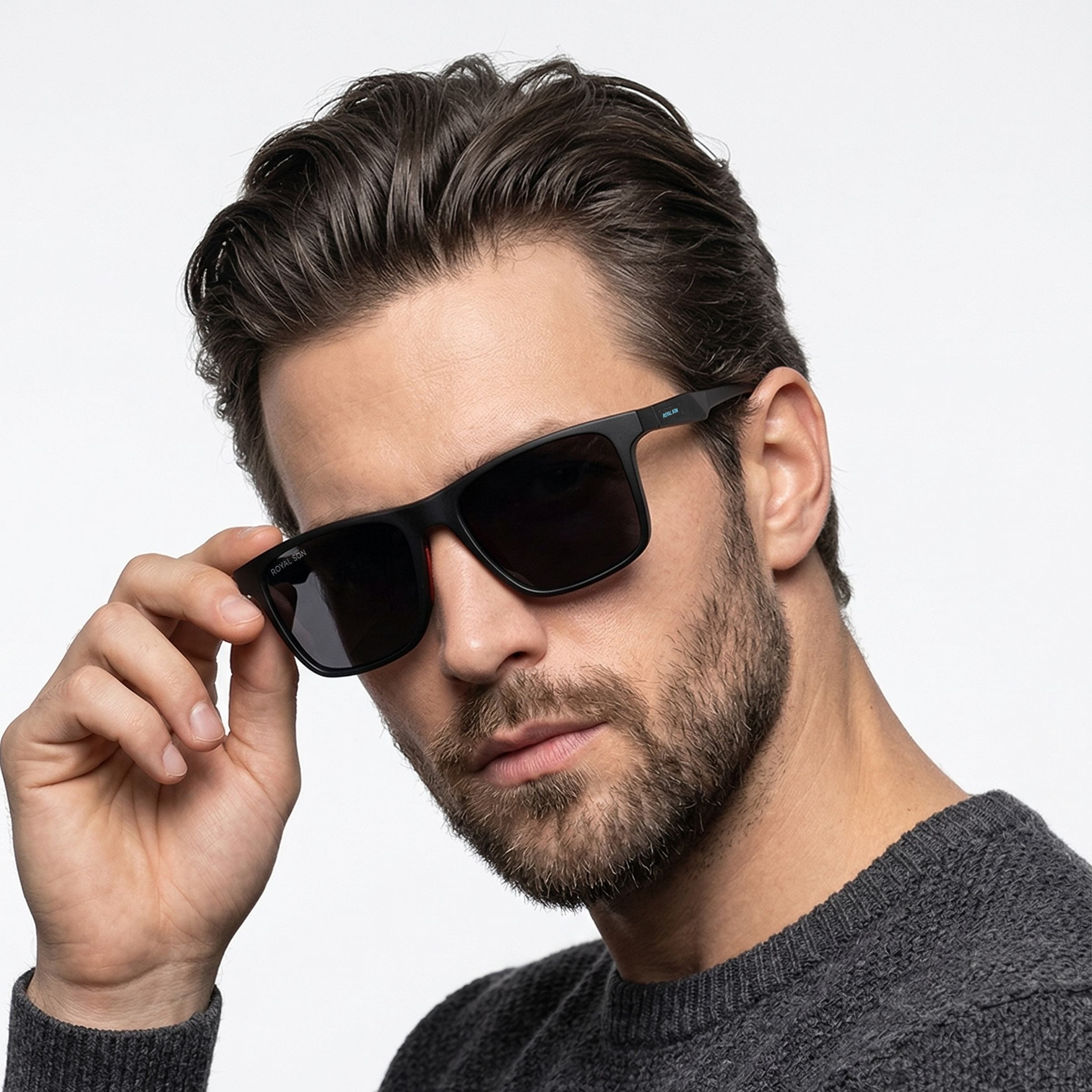 Royal Son Black Cooling Polarized Sunglasses For Men - SG-RS1010-C1