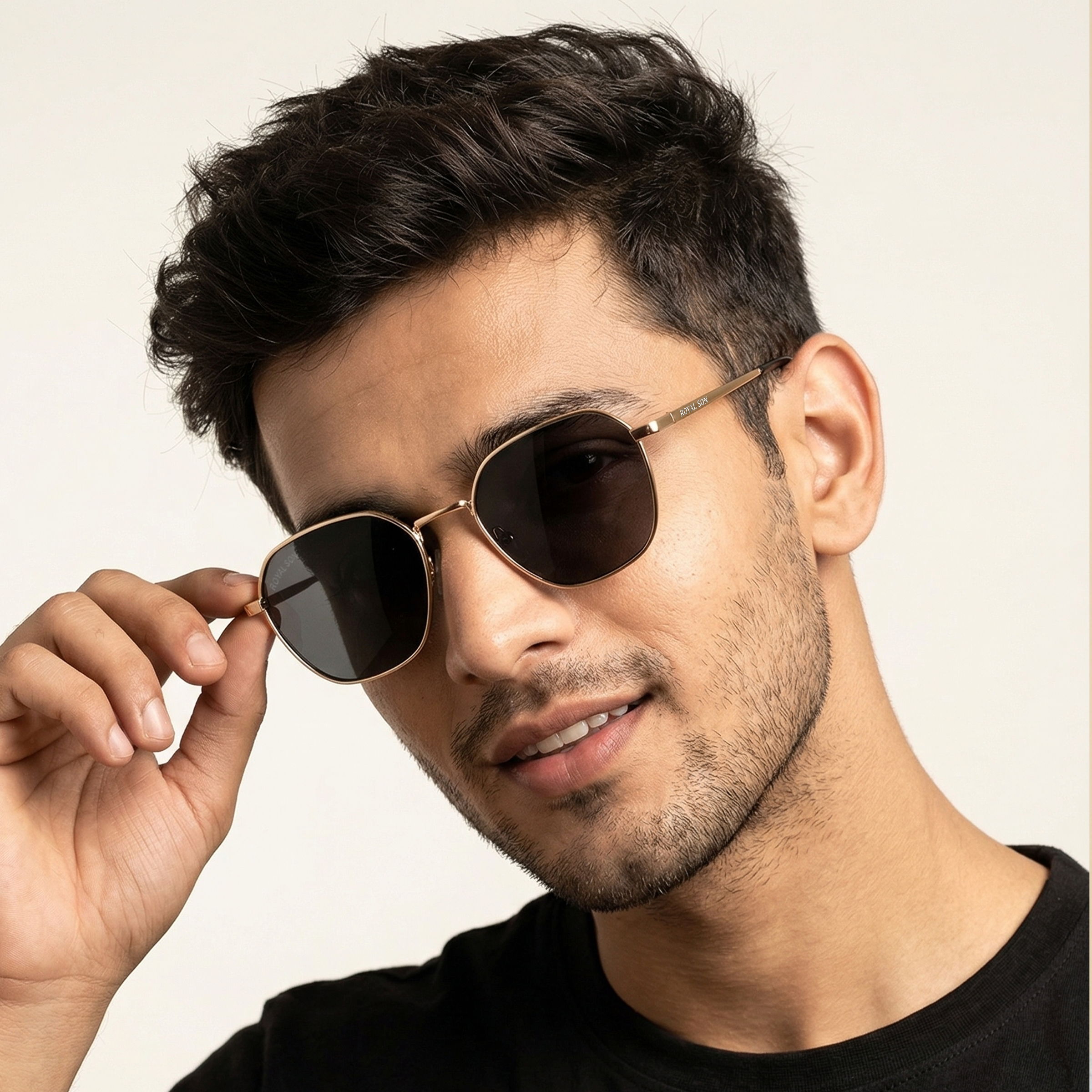 ROYAL SON Full Rim Square Polarized Sunglasses with UV Protection For Men and Women - SG-RS6060-C3
