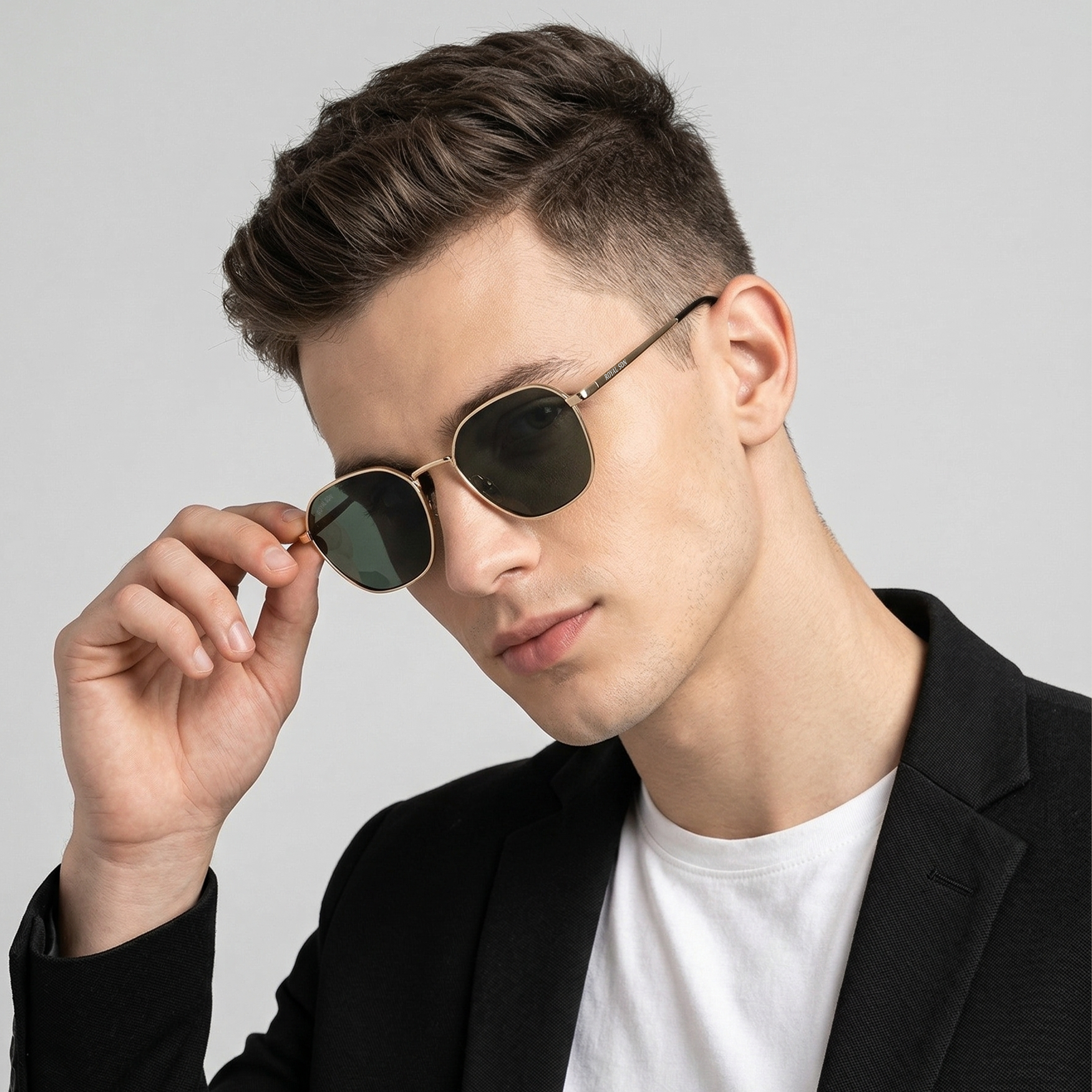 ROYAL SON Full Rim Polarized Sunglasses with UV Protection For Men and Women - SG-RS6060-C4