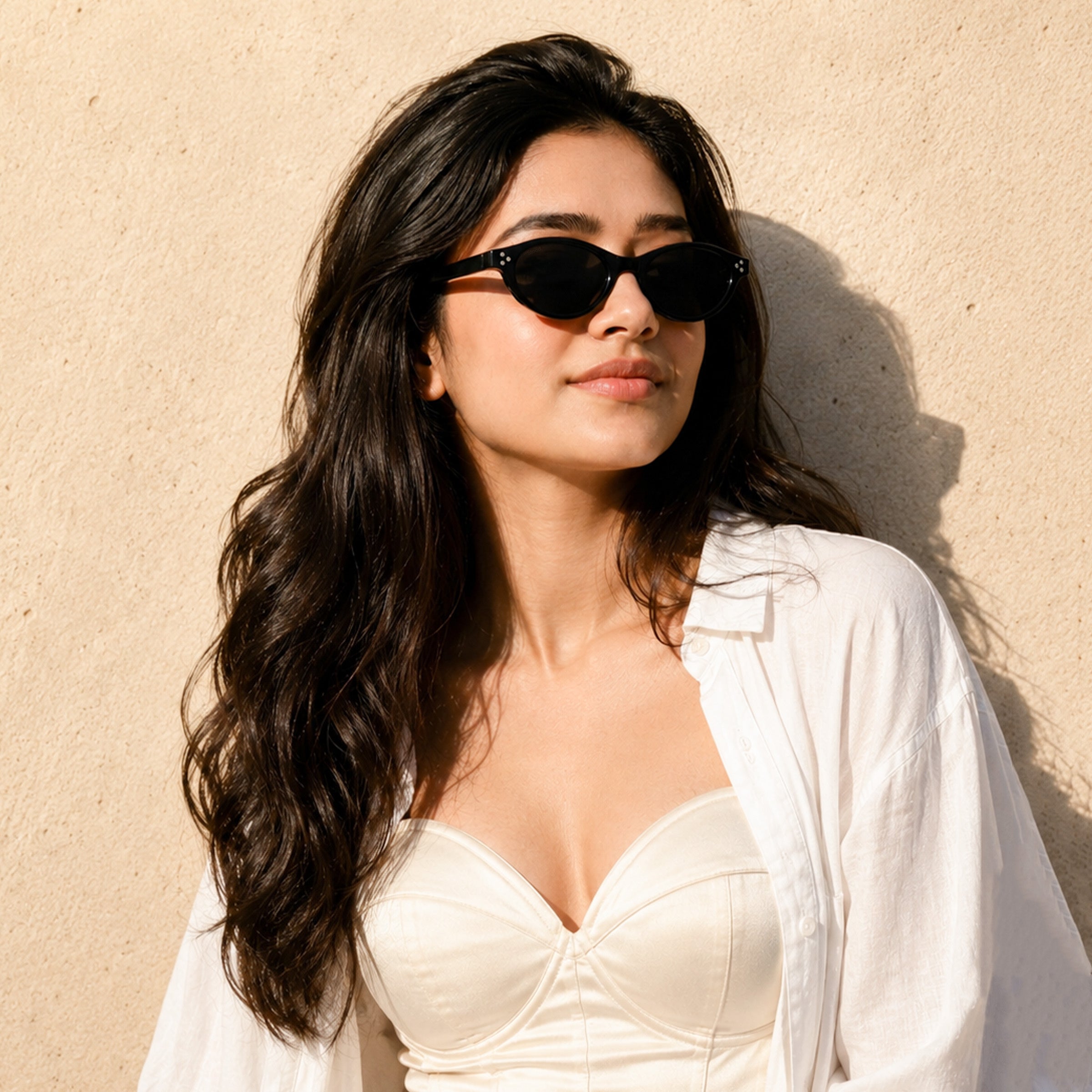 Stood Narrow Oval Black UV Protection Sunglasses For Men & Women Stylish – SG-STD0015-C1