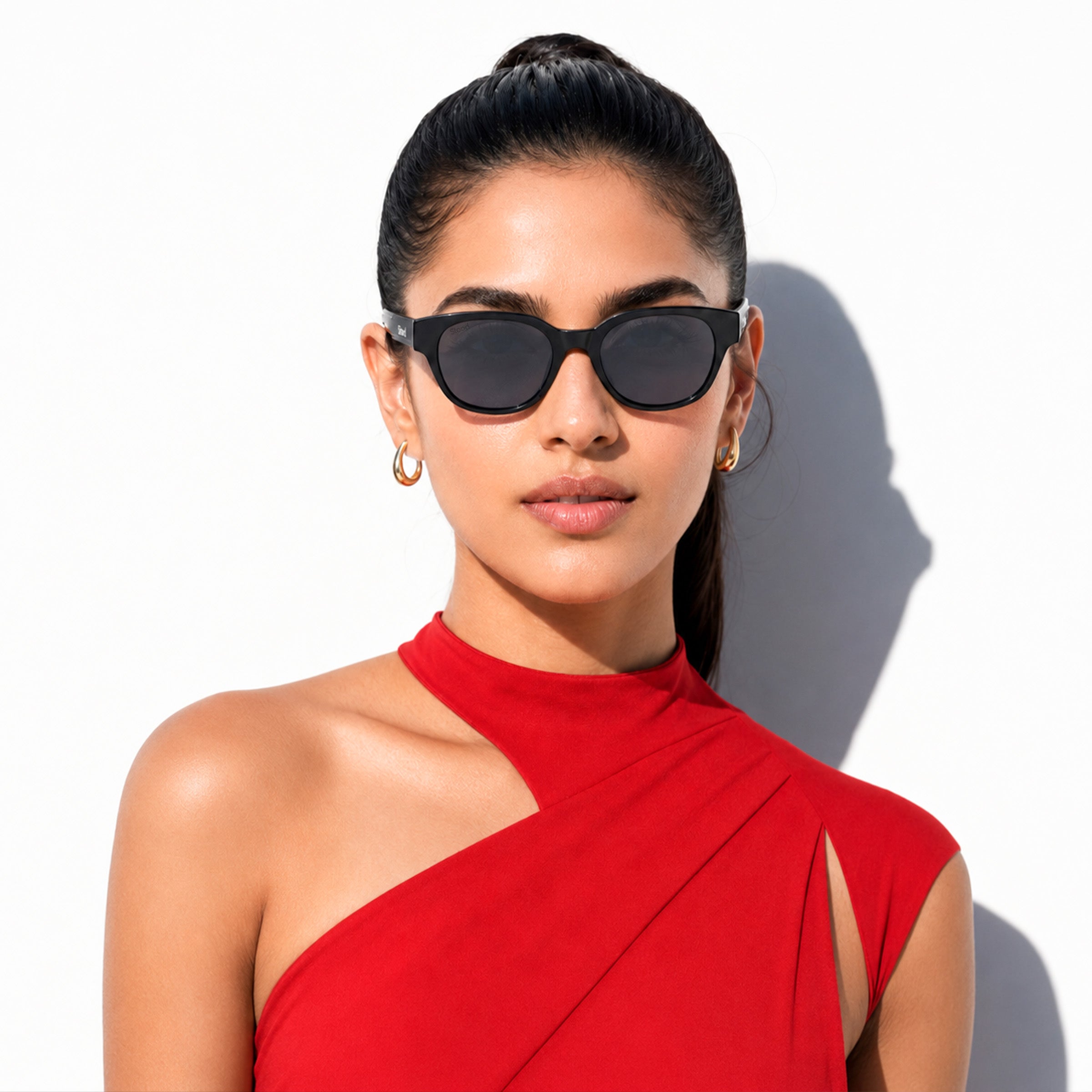 Stood Square UV Protected Black Sunglasses For Men & Women - SG-STD0034-C1