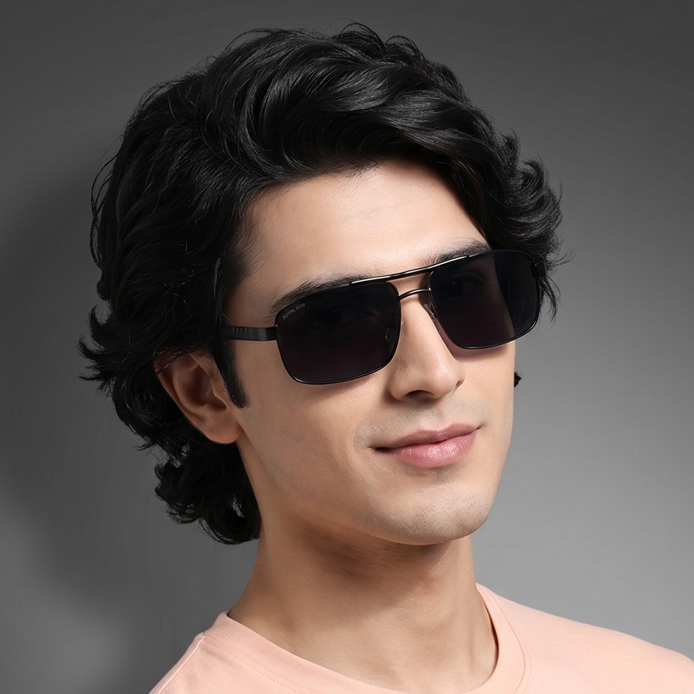 Royal Son Rectangular Polarized Men Sunglasses - CHI0085-C1
