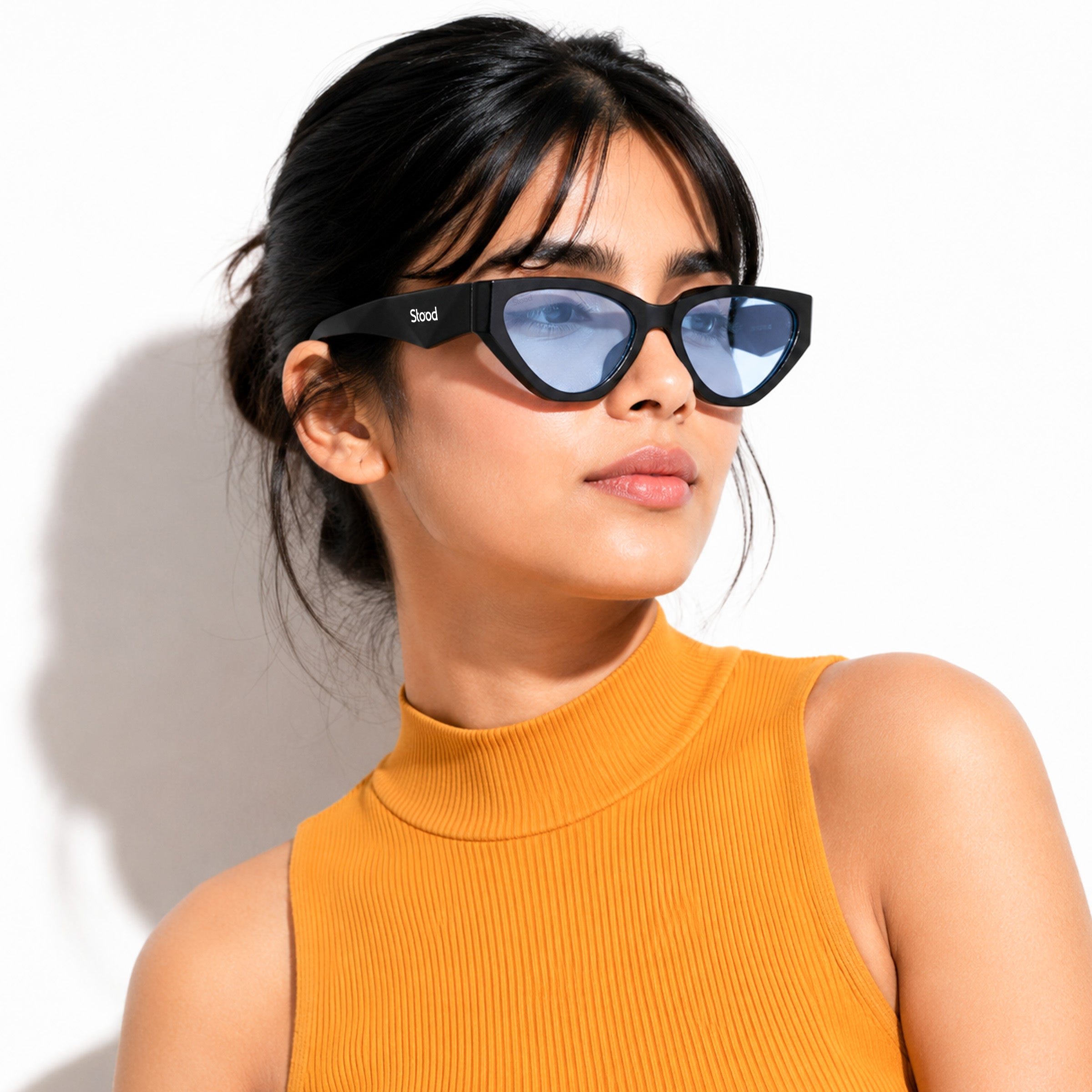 Stood Cat-Eye UV Protected Blue Sunglasses For Men & Women - SG-STD0035-C2