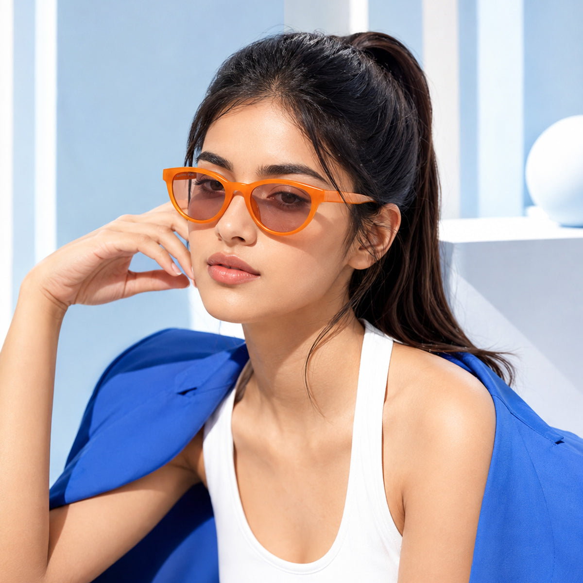Royal Son Cat Eye Black UV Protection Sunglasses Women - CHI00166-C3